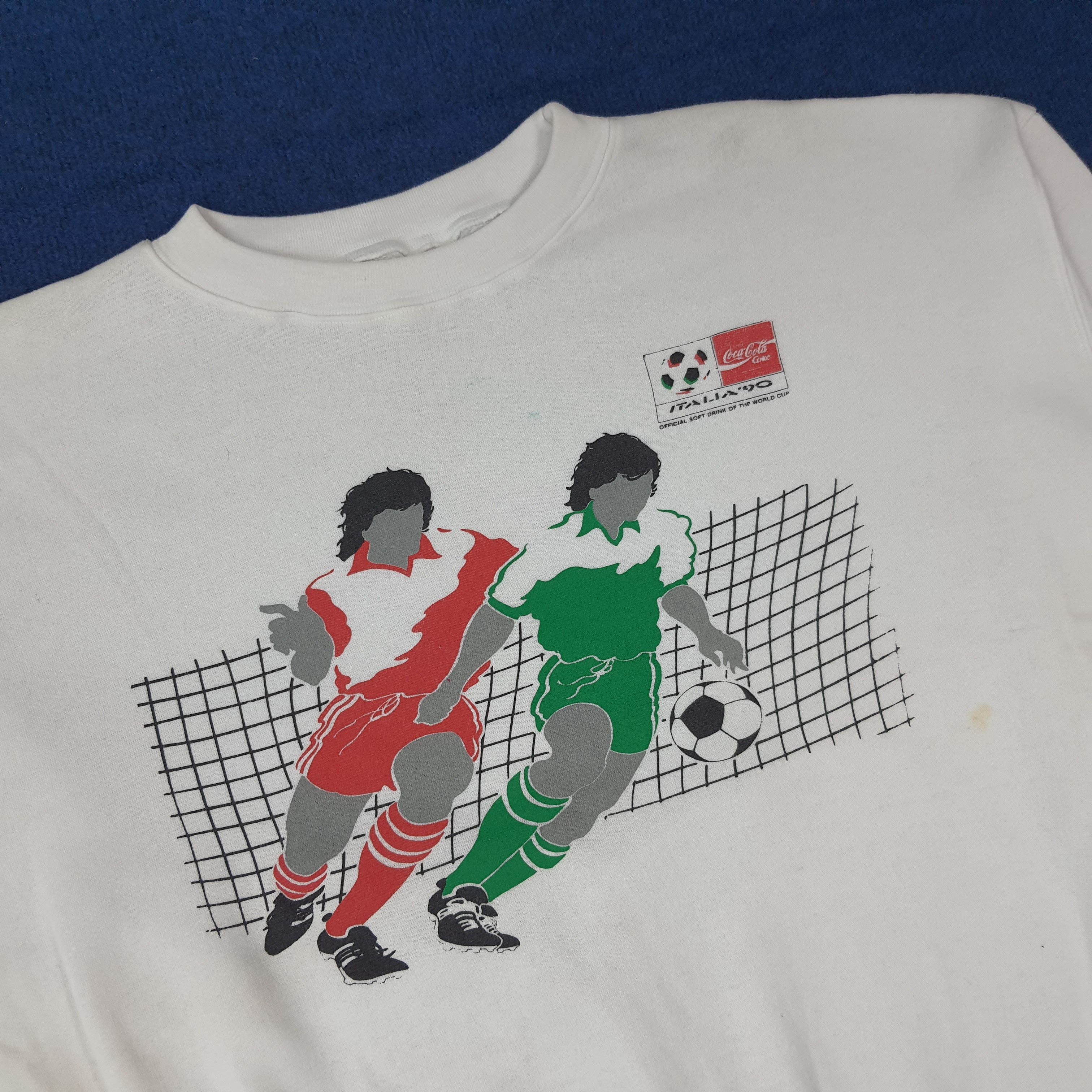 Coca Cola Vintage Coca Cola Italia'90 World Cup Sweatshirt C270N15 Size US XL / EU 56 / 4 - 2 Thumbnail
