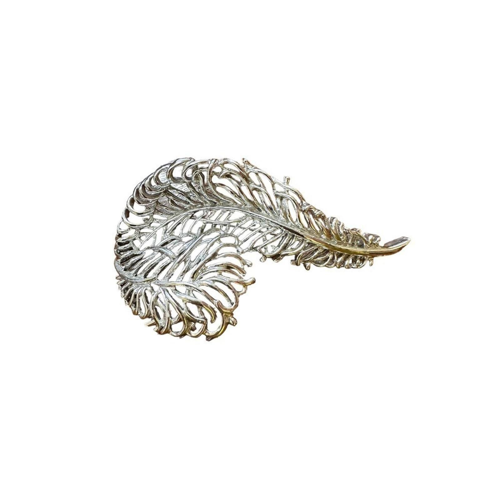 Vintage Silver Toned Feather Brooch Size ONE SIZE - 5 Thumbnail