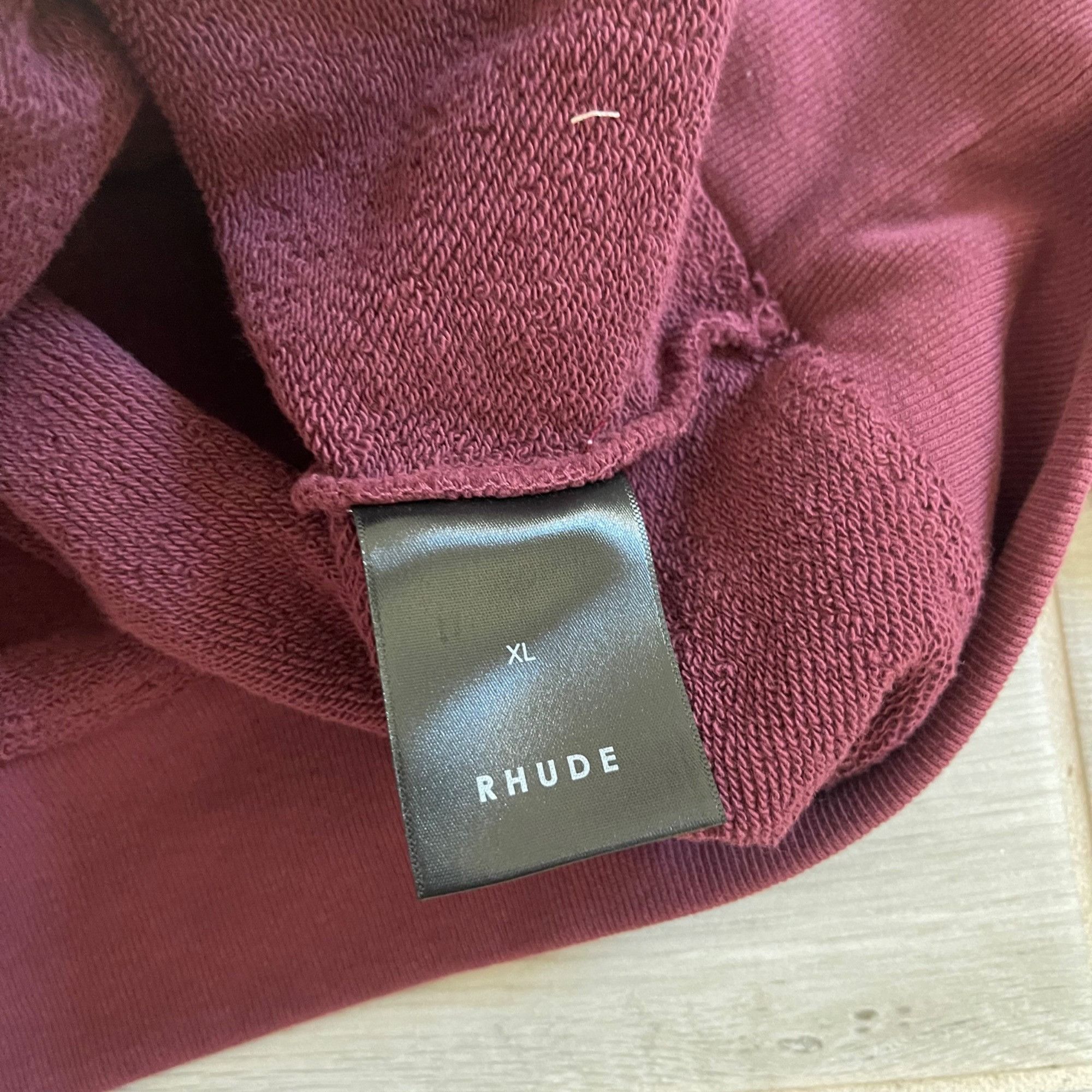Rhude New RHUDE CHATEAU DE BURGUNDY HOODIE SZ XL Size US XL / EU 56 / 4 - 4 Thumbnail