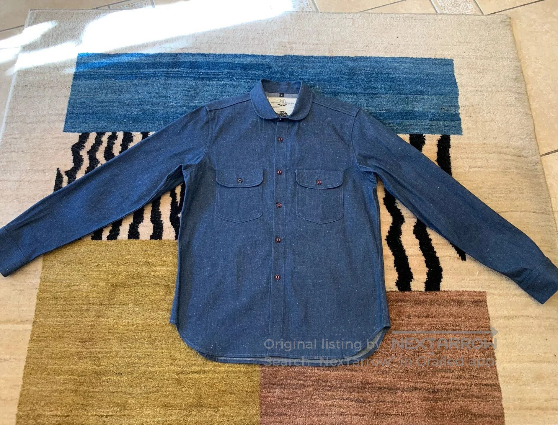 Rogue Territory RGT Shawl Collar Snowflake Denim Work Shirt. Size US L / EU 52-54 / 3 - 1 Thumbnail