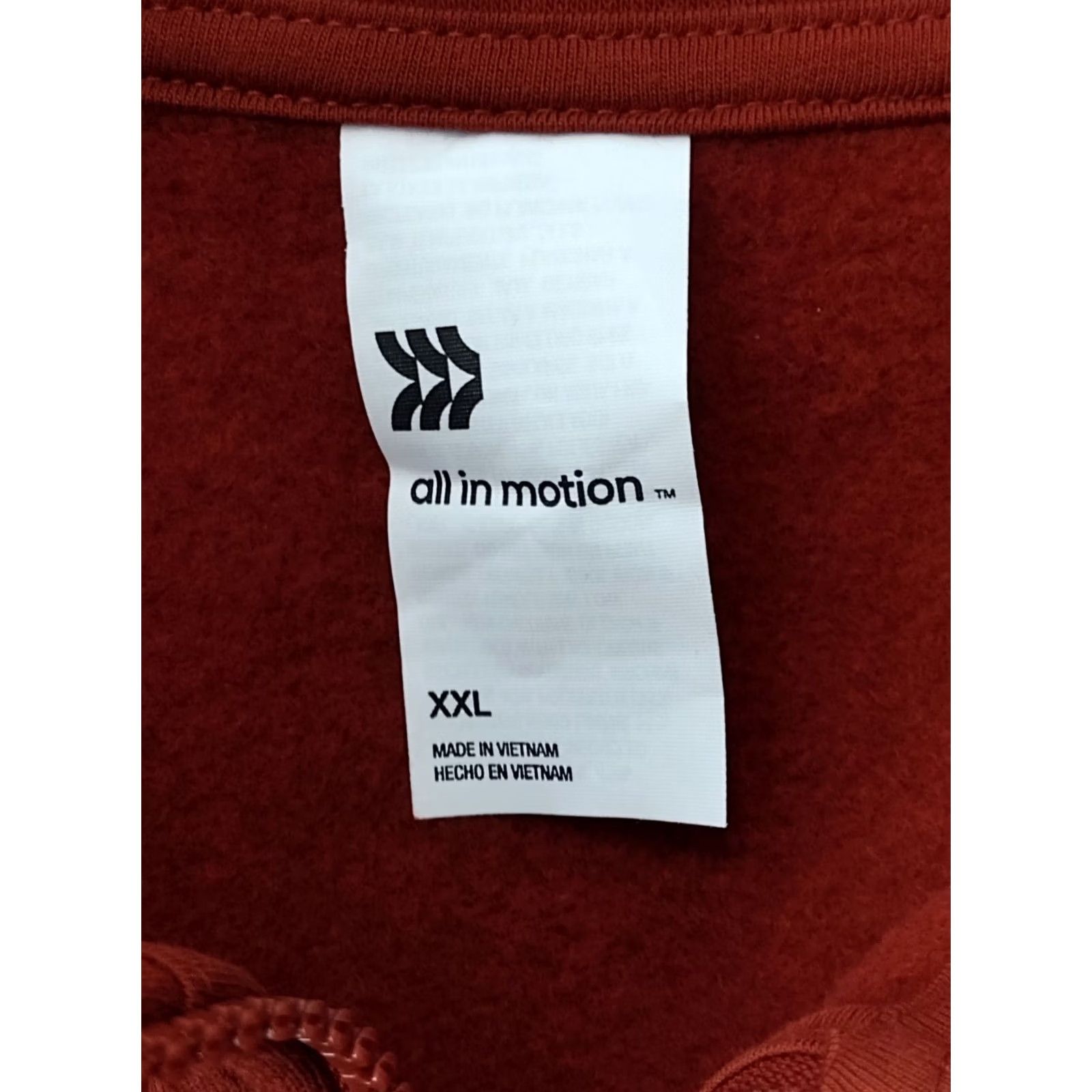 Vintage All in Motion Hooded Fleece Sweatshirt Women's Plus Size 2XL Red Full Zip Hooded Sweatshirt Activewear Size XXL / US 16-18 / IT 52-54 - 6 Thumbnail