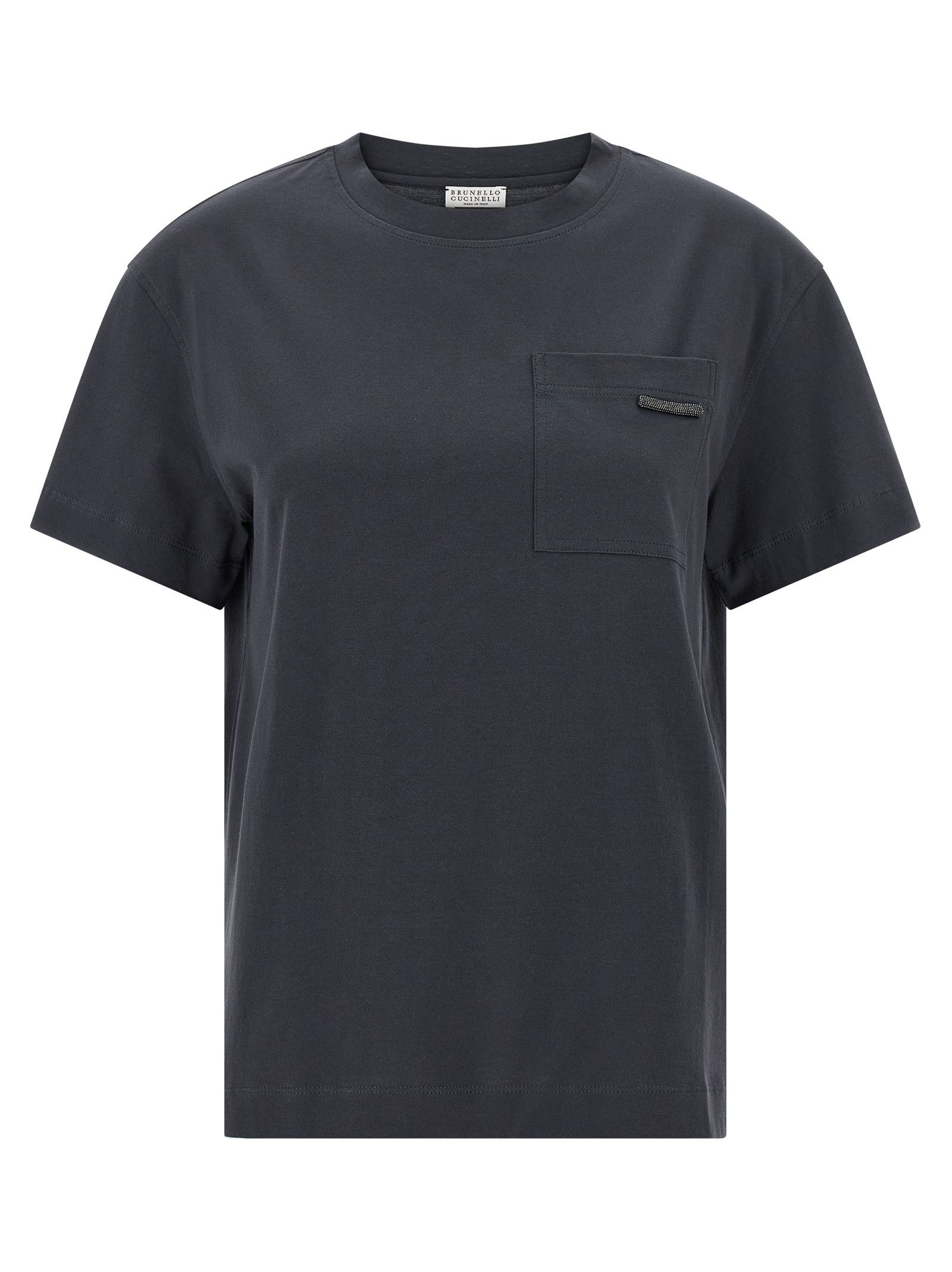 Brunello Cucinelli 'Shiny Tab' T-shirt Size L / US 10 / IT 46 - 1 Thumbnail