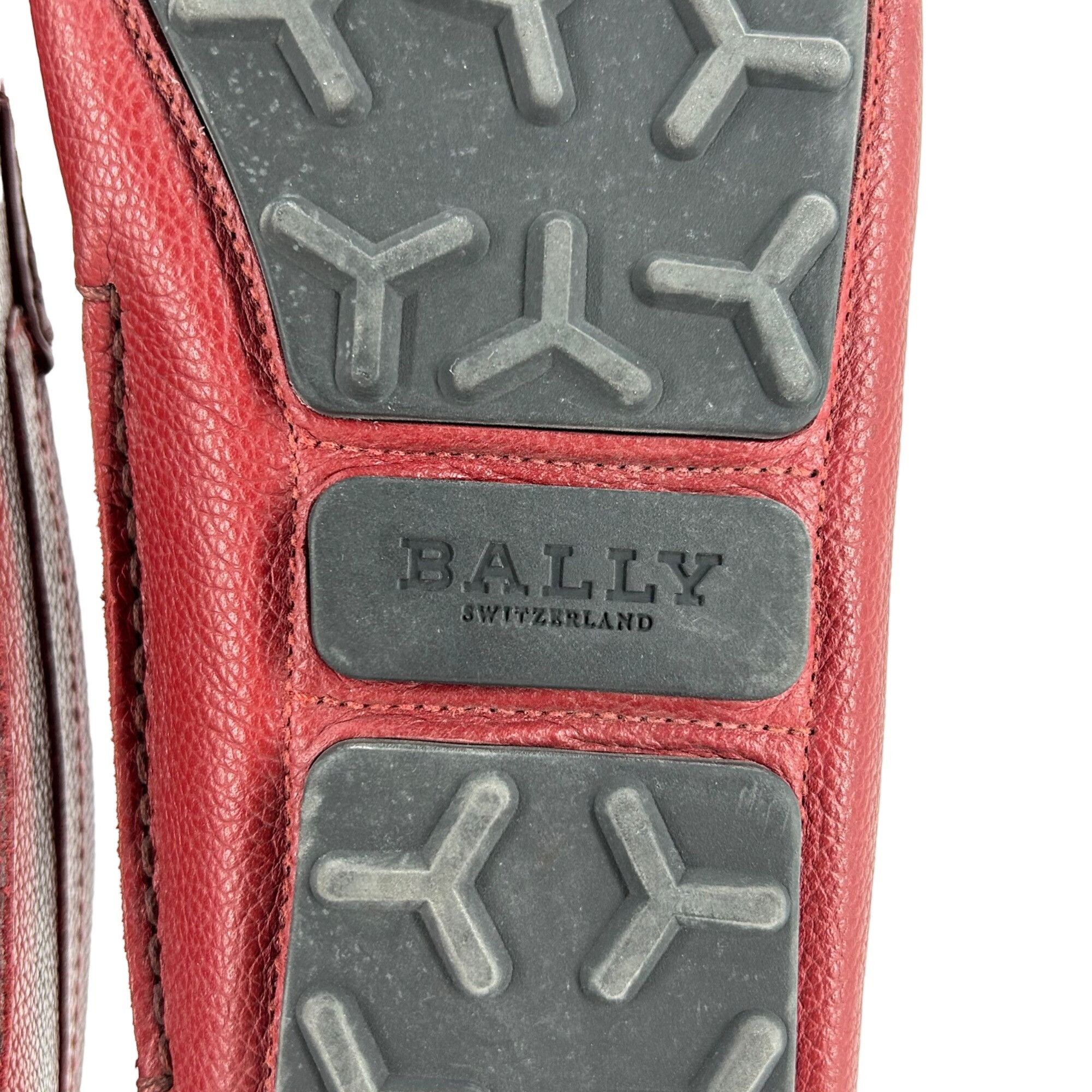 Bally Bally Switzerland Italy Red Leather Driving Loafers Men's 8E Size US 8 / EU 41 - 12 Thumbnail