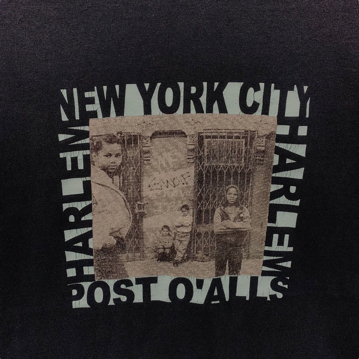 Post Overalls × Vintage Vintage POST OVERALLS Harlem New York City Photo Tee Shirt Size US S / EU 44-46 / 1 - 3 Thumbnail