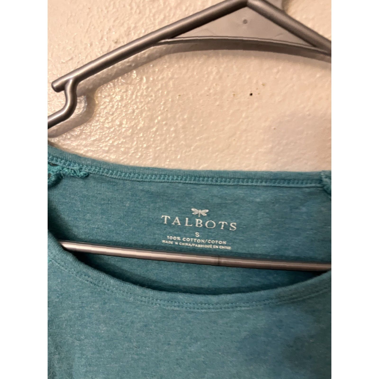 Talbots Talbots Blue T-Shirt Short Sleeve Round Tee Size Small Women casual knit 100% cotton Regular Basic Easy Care Crew Neck Short Sleeve Pullover Size S / US 4 / IT 40 - 2 Thumbnail