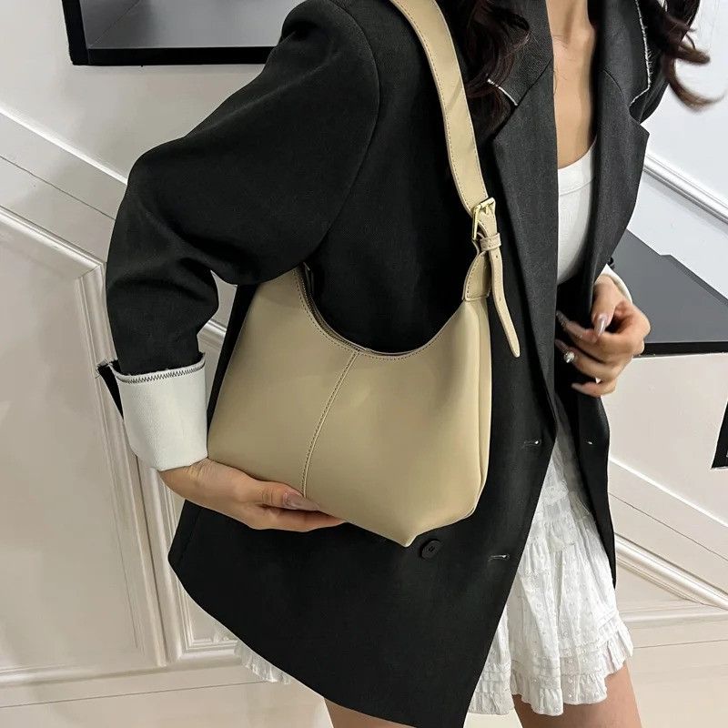 Vintage Luxury Khaki PU Leather Crossbody Bag Size ONE SIZE - 2 Thumbnail