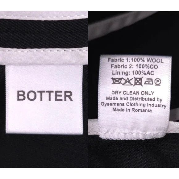BOTTER Botter Wool Tricot Sleeve Blazer 50 40 M Mens Black Avant Size 40R - 14 Thumbnail