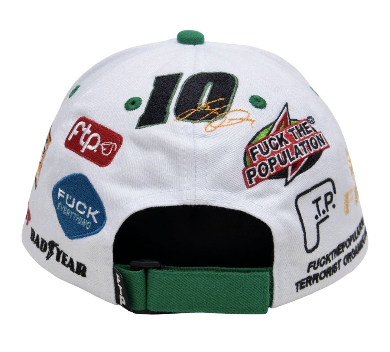 Fuck The Population FTP Raceway 6-Panel (White) Size ONE SIZE - 3 Thumbnail