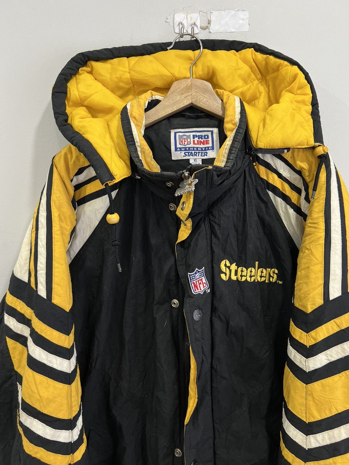 Starter Vintage Pittsburgh Steelers Starter Jacket Size US XL / EU 56 / 4 - 3 Thumbnail