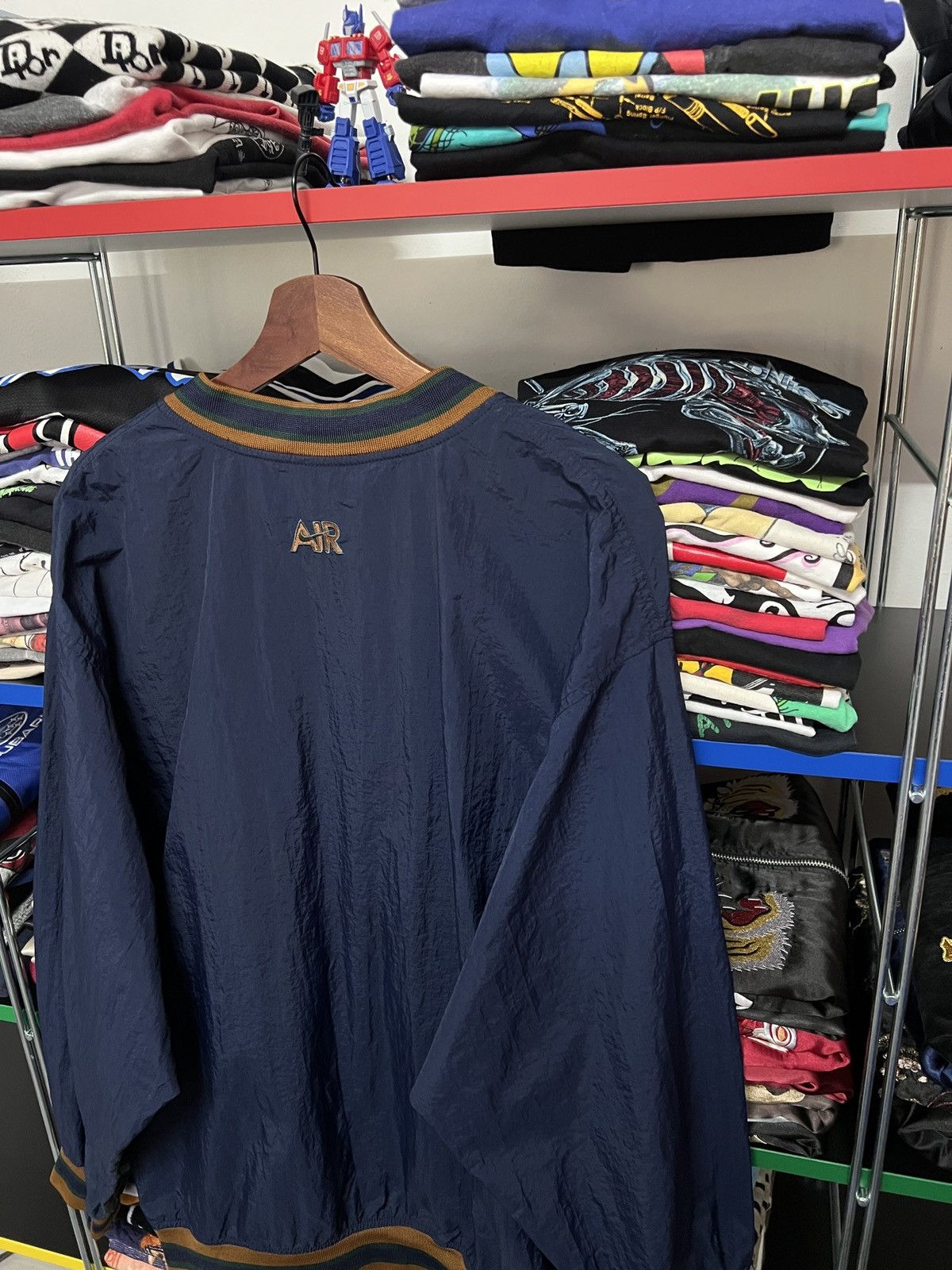 Nike Vintage 90s Nike Big Logo Swoosh Nylon Pullover Size US XL / EU 56 / 4 - 10 Thumbnail
