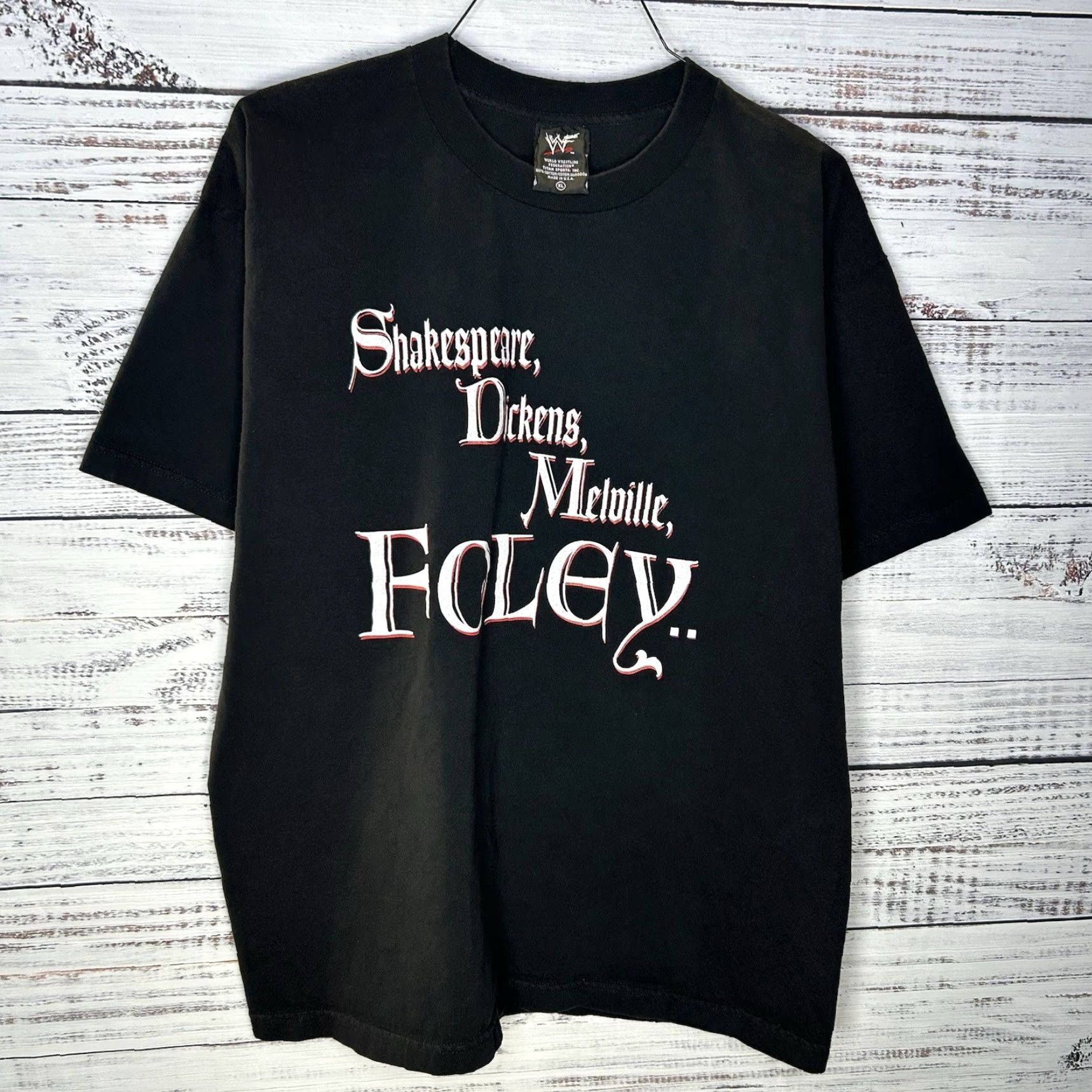 Doublet VINTAGE WWF Mick Foley Shakespeare Double-Sided T-Shirt 90s Wrestling Tee XL Black Mens Size US XL / EU 56 / 4 - 3 Thumbnail