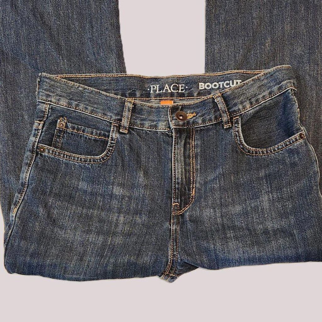 Designer Children's Place Size 14 Jeans Blue Bootcut 5 Pockets Size 36" / US 14 / IT 50 - 4 Thumbnail