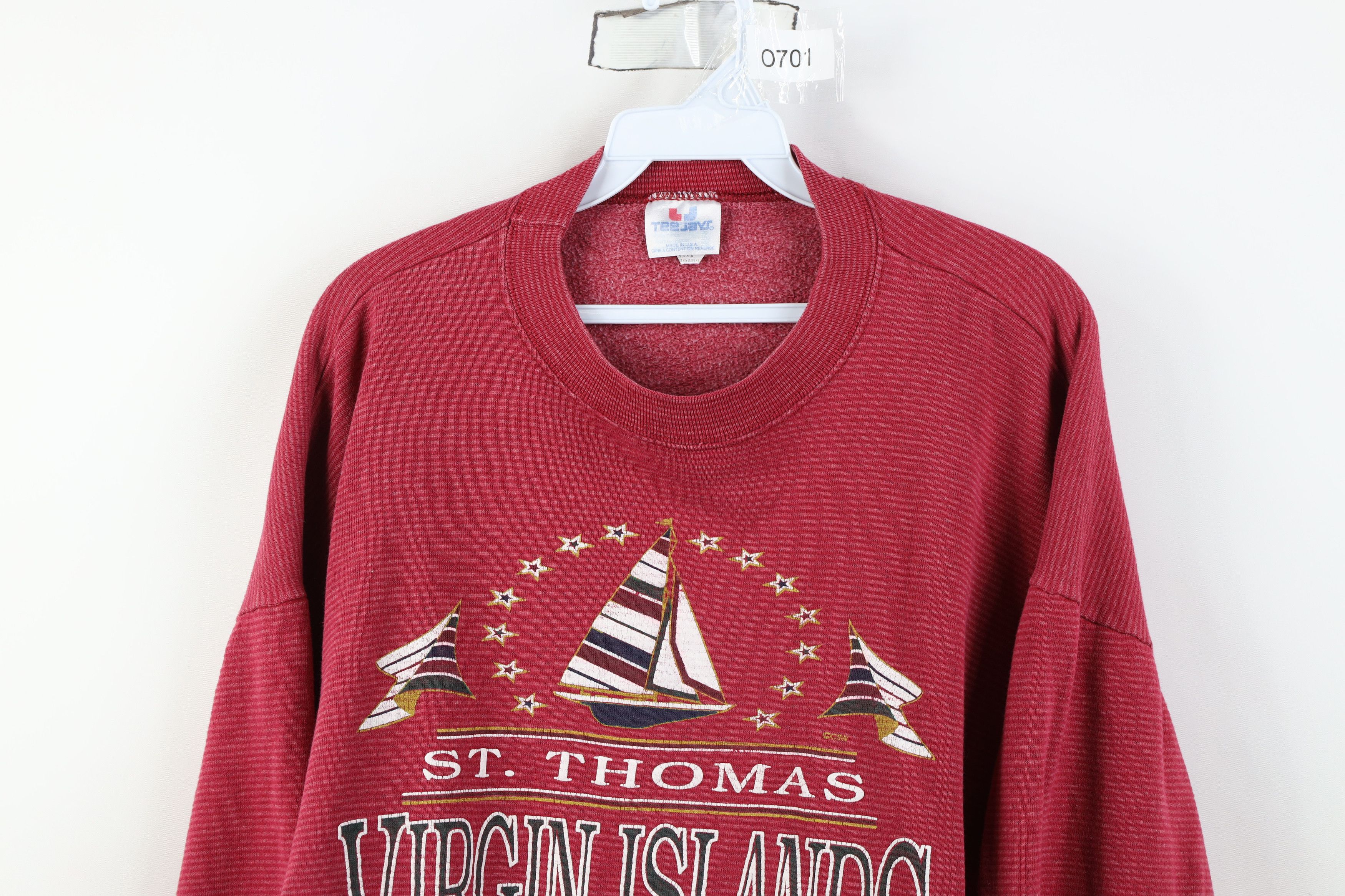 Vintage Vintage 90s Sailing St Thomas Virgin Islands Sweatshirt USA Size XXL / US 16-18 / IT 52-54 - 2 Thumbnail