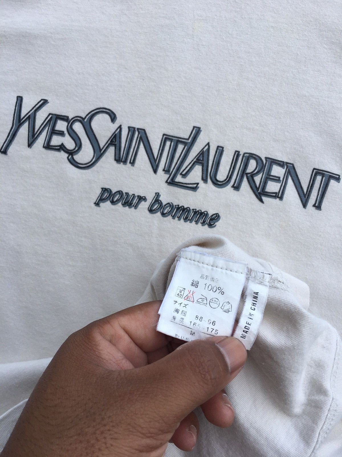 Yves Saint Laurent Rare Vintage Yves Saint Laurent YSL Big Logo Spellout Tee Size US M / EU 48-50 / 2 - 10 Thumbnail