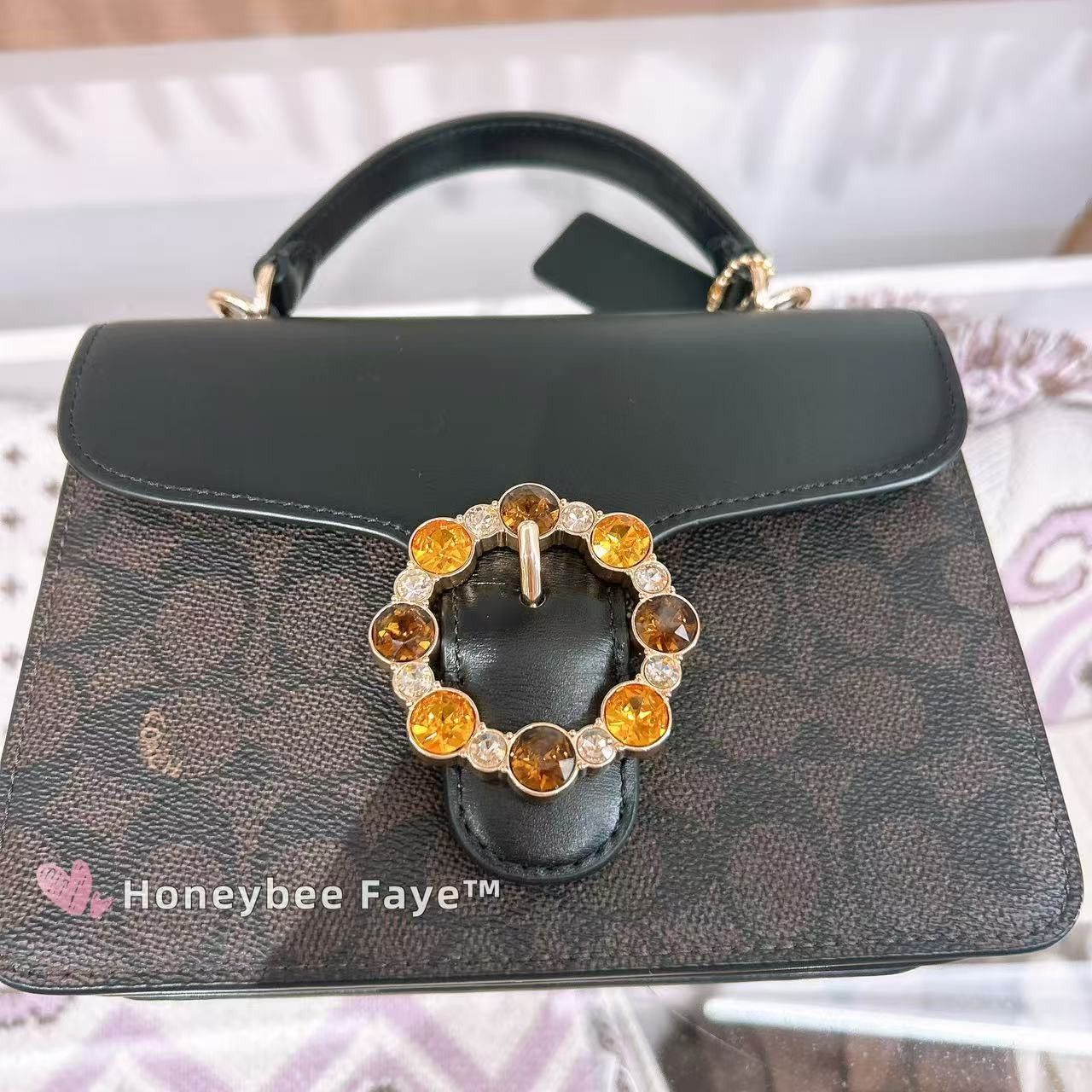 Courtney Top Handle Bag In Signature Canvas CCE22