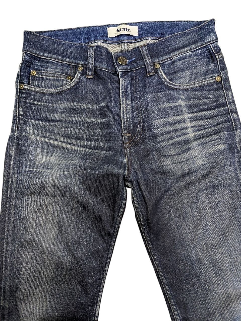 Acne Studios DARK WASH RAW FRAYED HEMLINES ACNE STUDIOS DISTRESSED JEANS Size US 28 / EU 44 - 3 Thumbnail