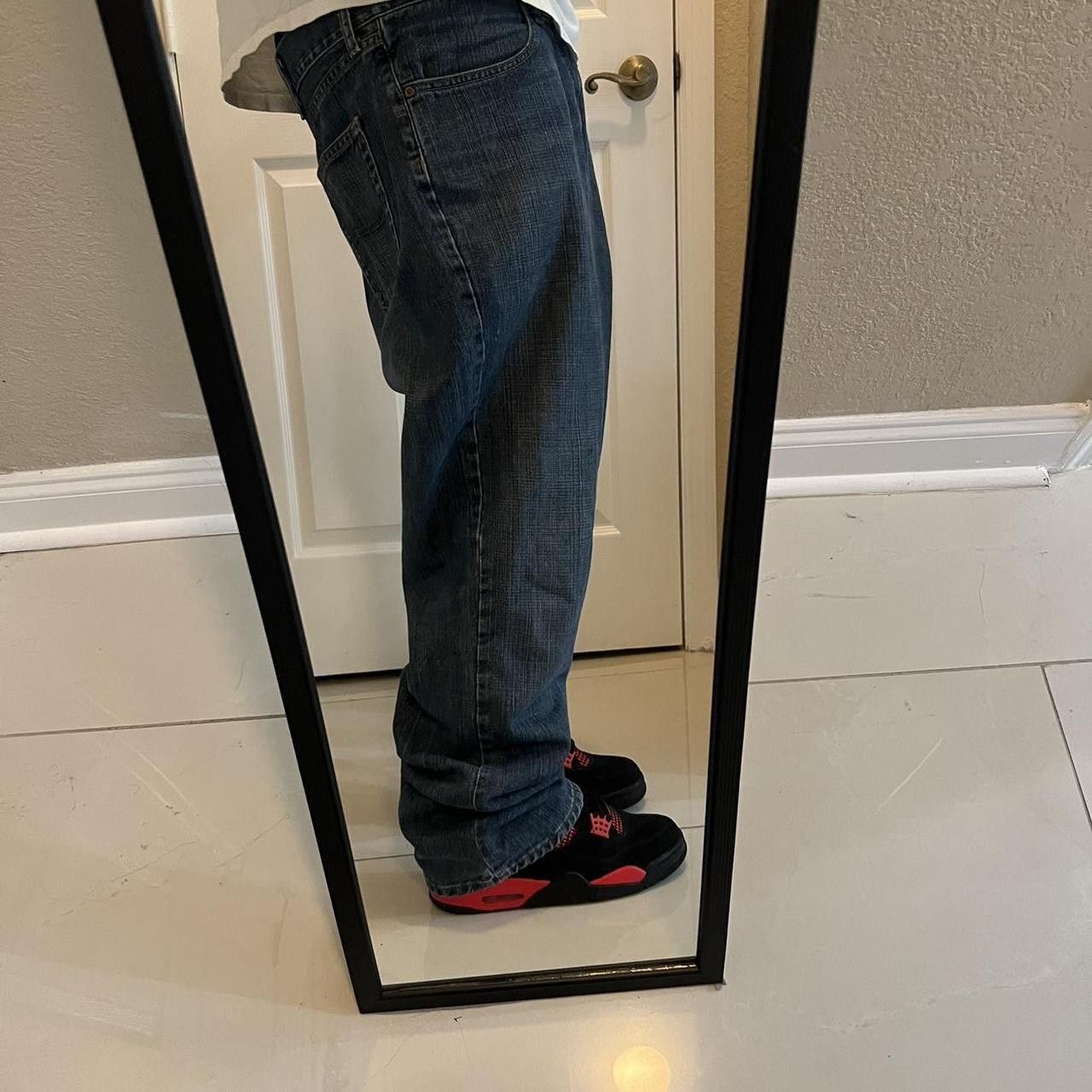 Lee × Vintage Vintage Y2K Super Baggy Dark Wash Workwear denim Jeans Size US 38 / EU 54 - 2 Thumbnail