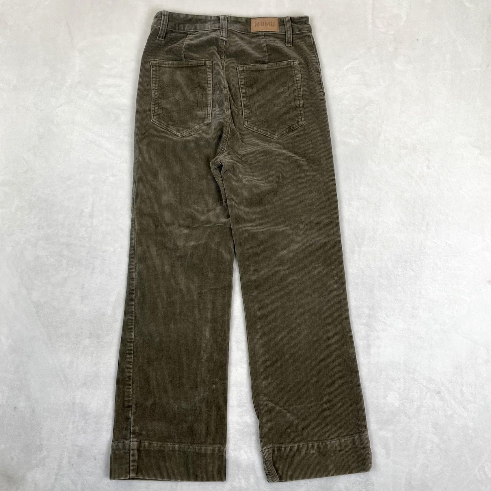 Show Me Your MuMu Show Me Your MuMu Pants Womens Green Corduroy Ankle Casual Pockets Cuffed Size 28" / US 6 / IT 42 - 6 Thumbnail