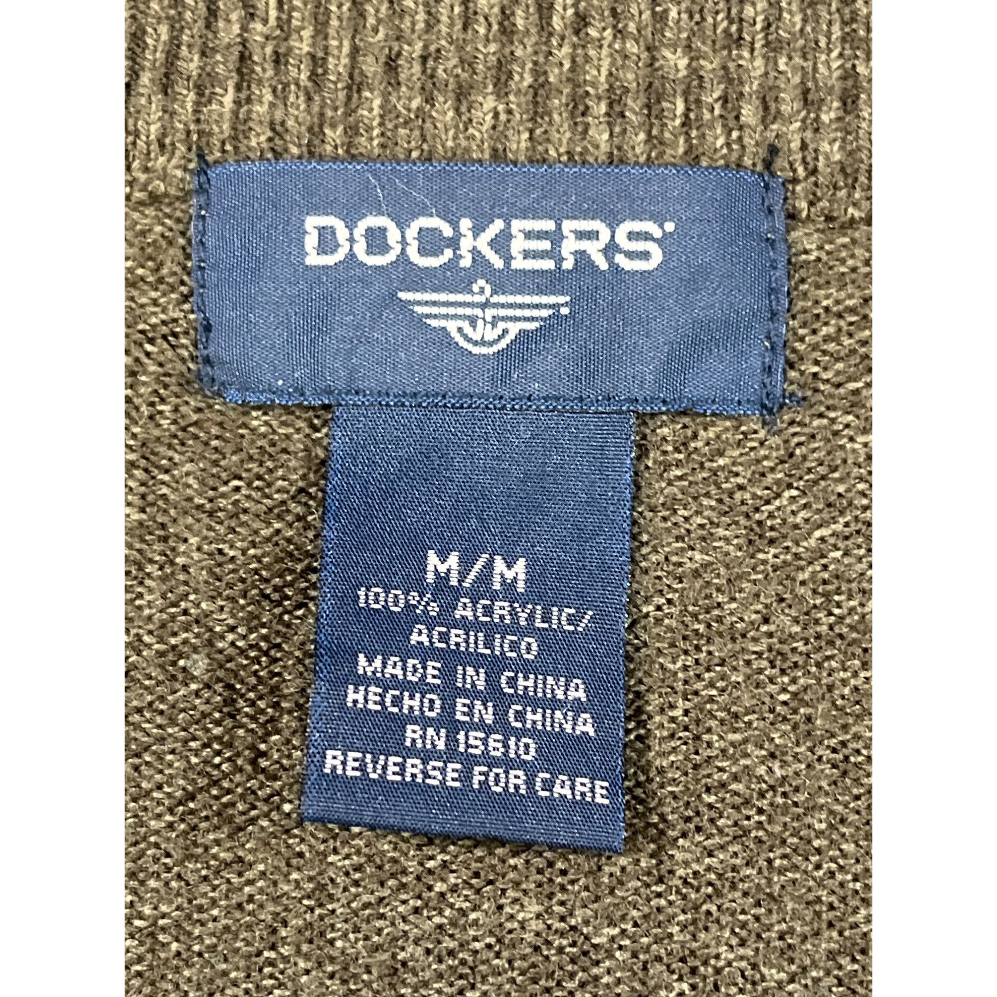 Dockers Dockers Mens Green Acrylic Sweater Vest Size M SKU 6548 Size US M / EU 48-50 / 2 - 4 Thumbnail