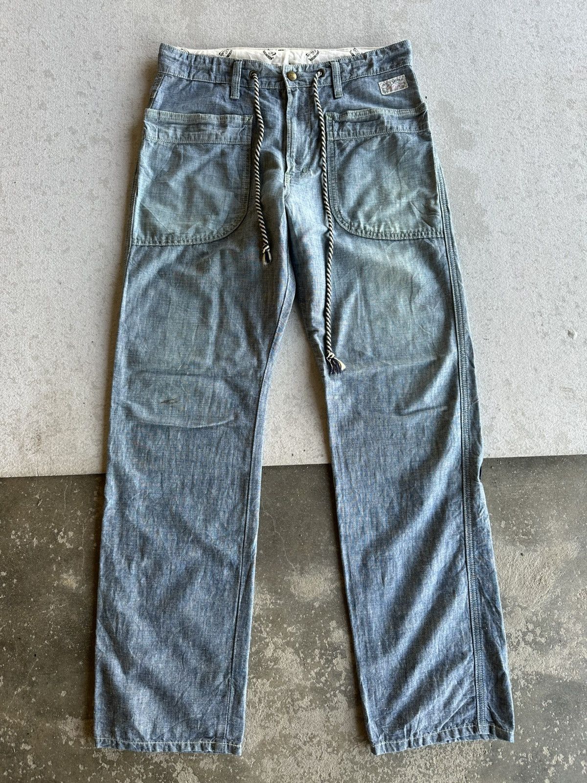 Vintage W33 L31 🍁 Vintage EDWIN Jeans Work Wear RARE Denim Pants Size US 33 - 1 Thumbnail