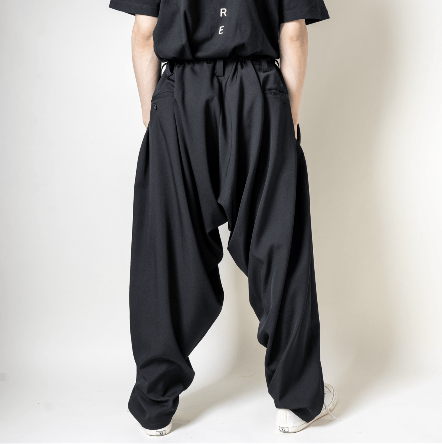 Yohji Yamamoto Yohji Yamamoto Pour Homme - W/Gabardine Drape Pants Size US 30 / EU 46 - 4 Thumbnail