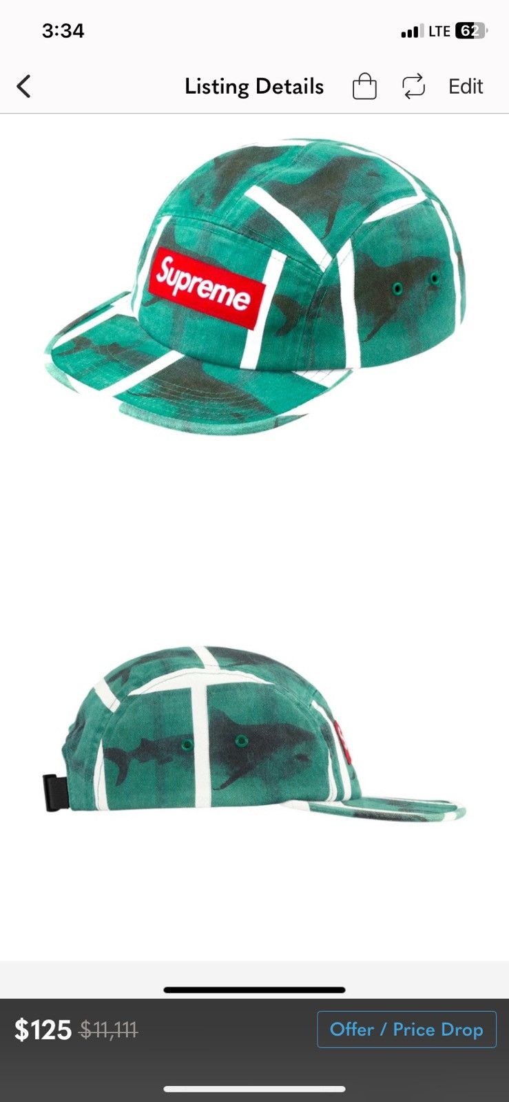 Damien Hirst × Supreme Supreme Damien Hirst Camp Cap Shark