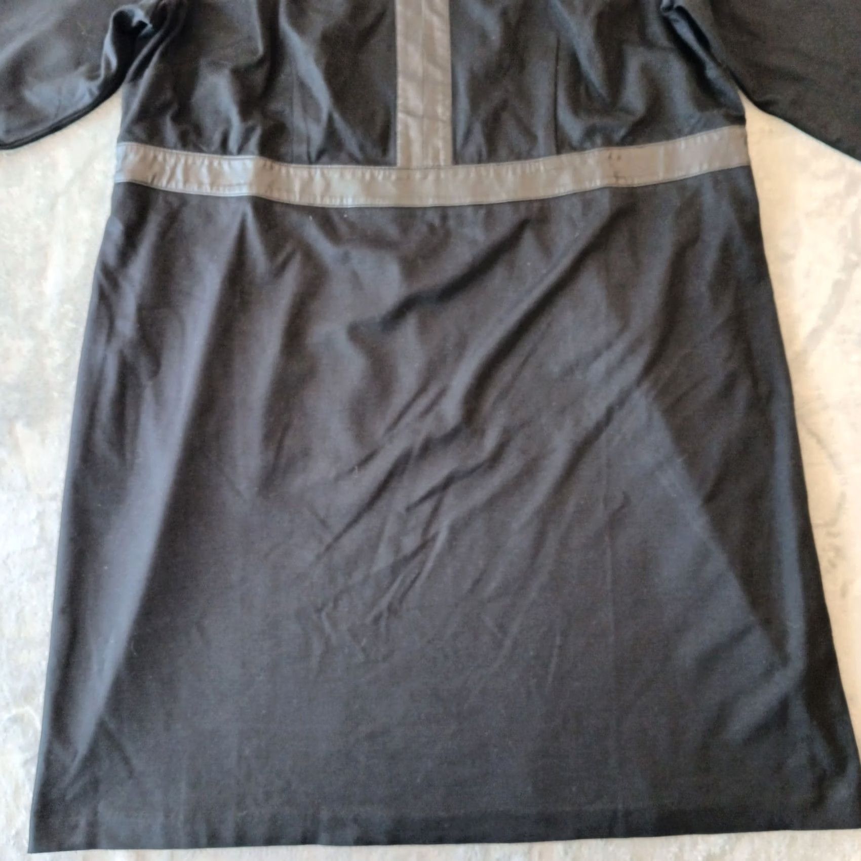 Talbots Talbots Dress Shift 20W Black Midi 3/4 Sleeve Collared Nylon Rayon Spandex Women Plus Size 3XL / US 20-22 - 5 Thumbnail