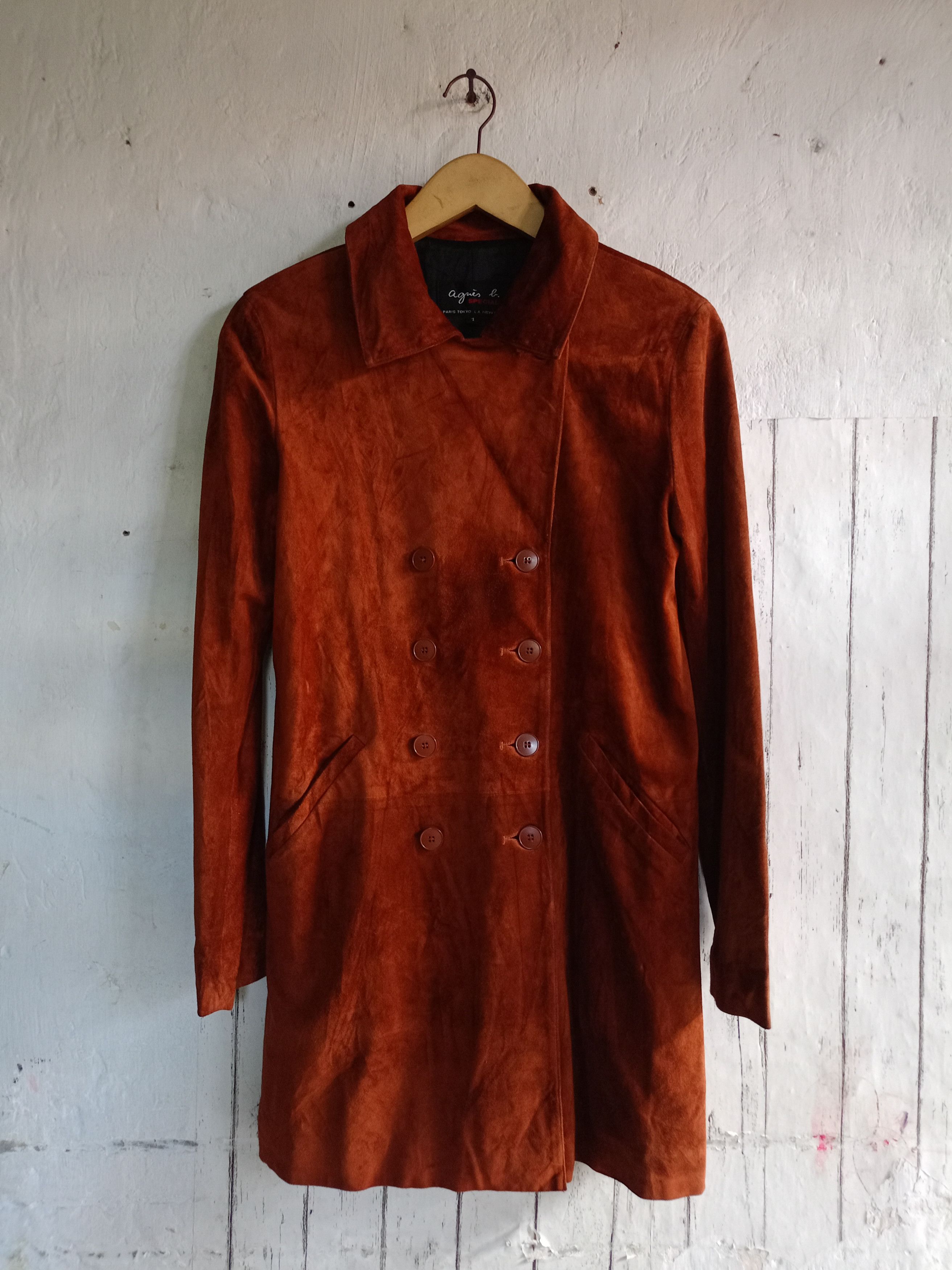 agnes b. agnes b coats suede leather jacket Size S / US 4 / IT 40 - 1 Thumbnail