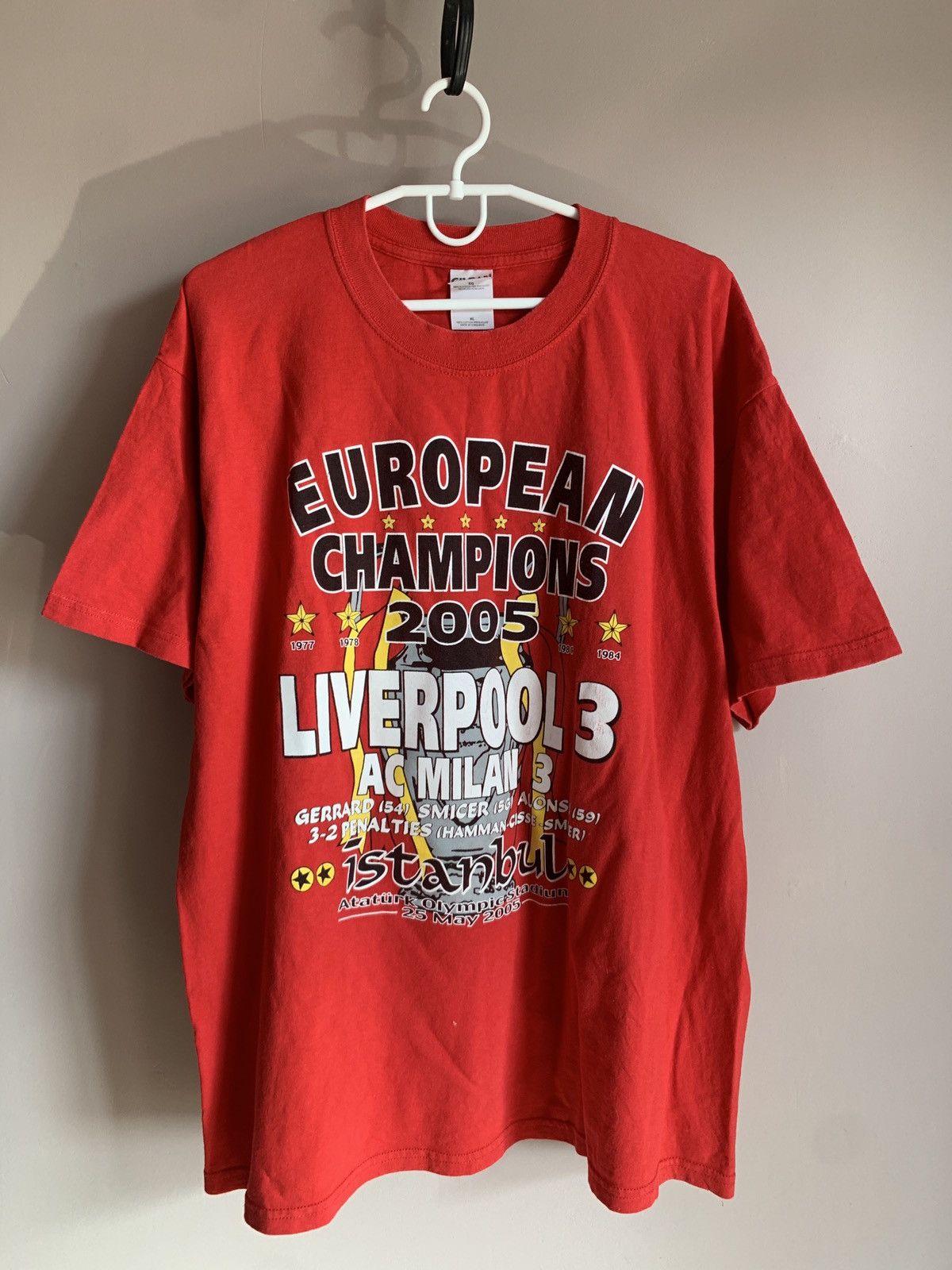 Vintage Liverpool Vintage T Shirt 2005 Champions Retro Size XL Size US XL / EU 56 / 4 - 1 Thumbnail