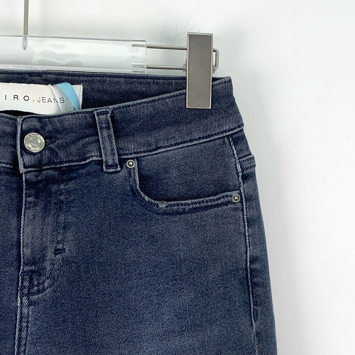 Iro IRO Dark Blue Cotton Fringed Casual Denim Pants K26WX Size 27" / US 4 / IT 40 - 3 Thumbnail
