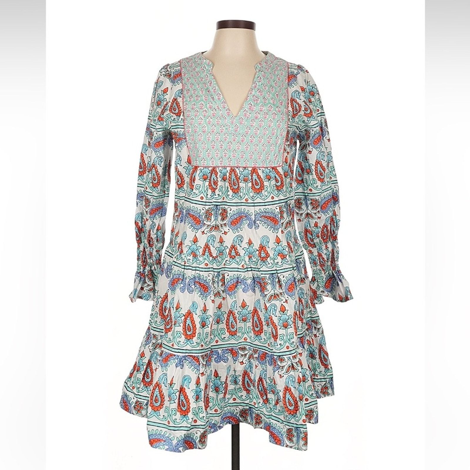 & Other Stories Tuckernuck Multicolor Paisley Long Sleeve Dress Size L / US 10 / IT 46 - 1 Thumbnail