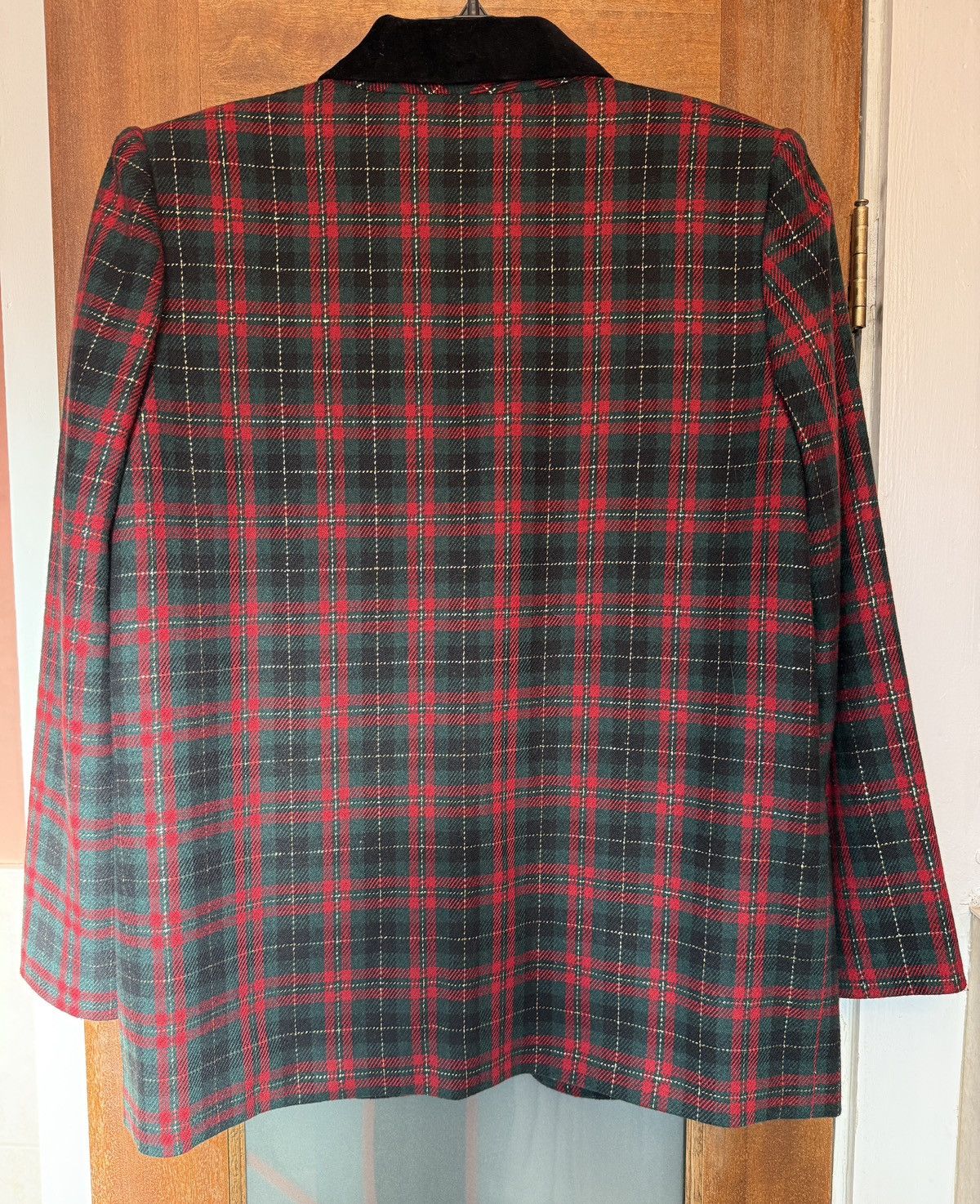 Other Sag Harbor Women Vtg Tartan Plaid Wool Holiday Blazer-14 Size XL / US 12-14 / IT 48-50 - 6 Thumbnail