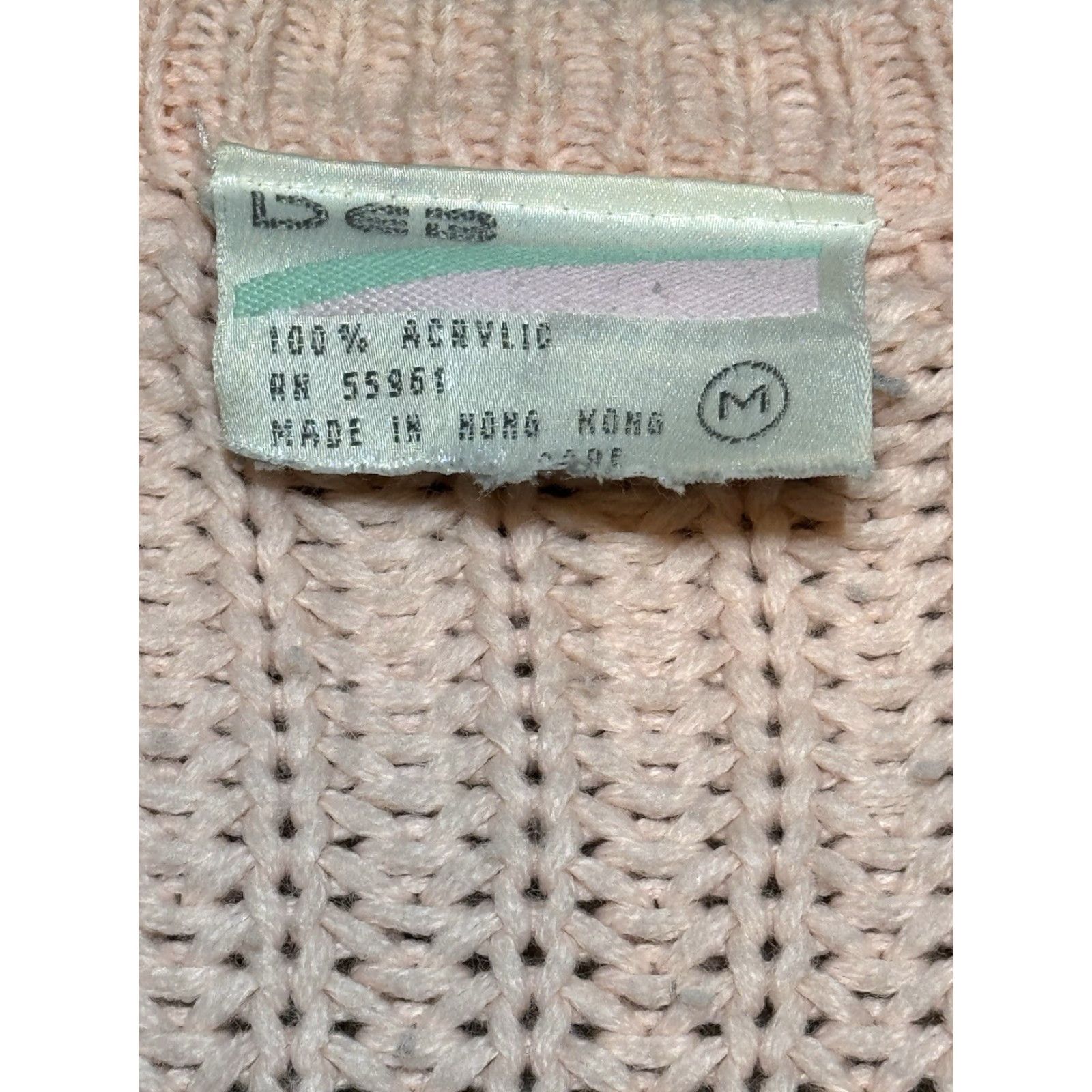 Vintage VINTAGE Deb Chunky Knit Cardigan Sweater Medium Peach Brown Preppy Academia 80s 90s Retro School Womens Mens Size M / US 6-8 / IT 42-44 - 7 Thumbnail