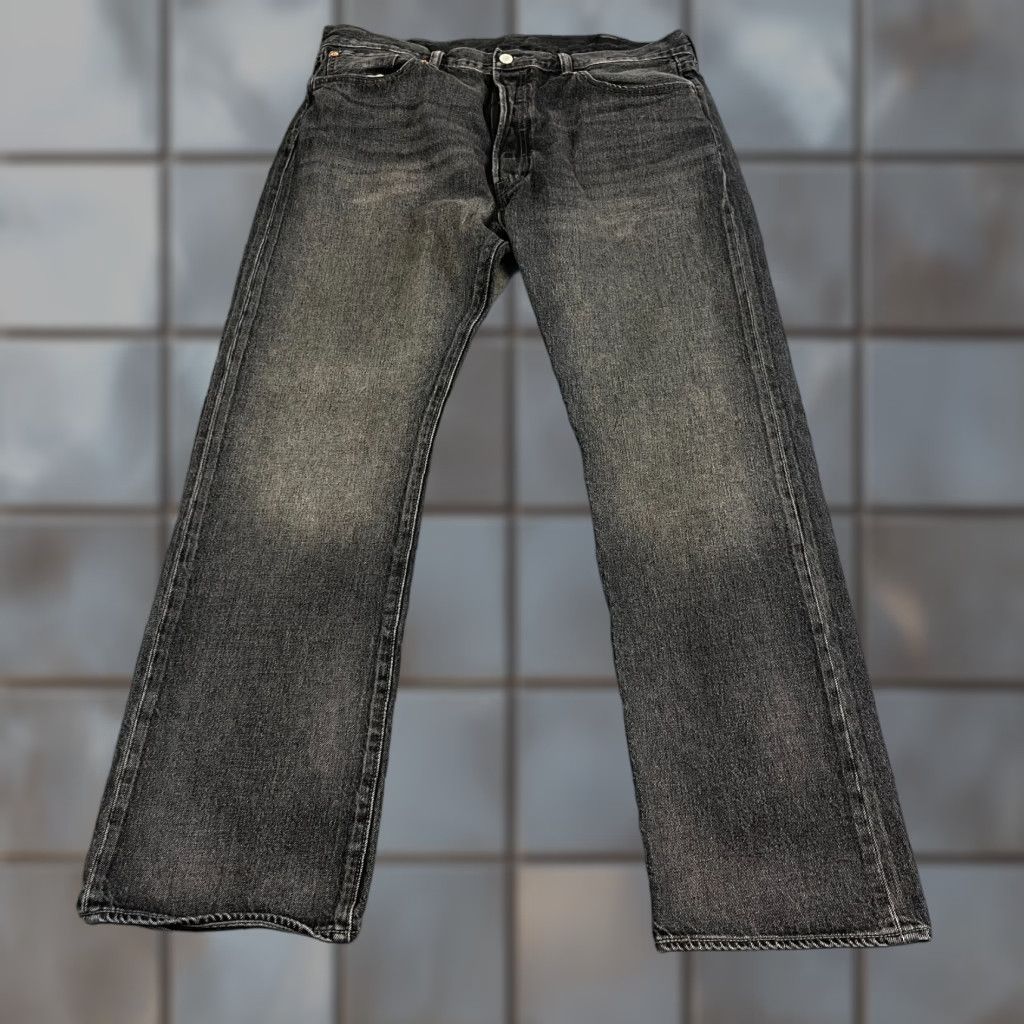 Levi's Levi's 501 Jeans Mens Regular Straight 38 32 Dark Grey Cotton Button Fly Denim 5-Pocket Design Size US 38 / EU 54 - 1 Thumbnail