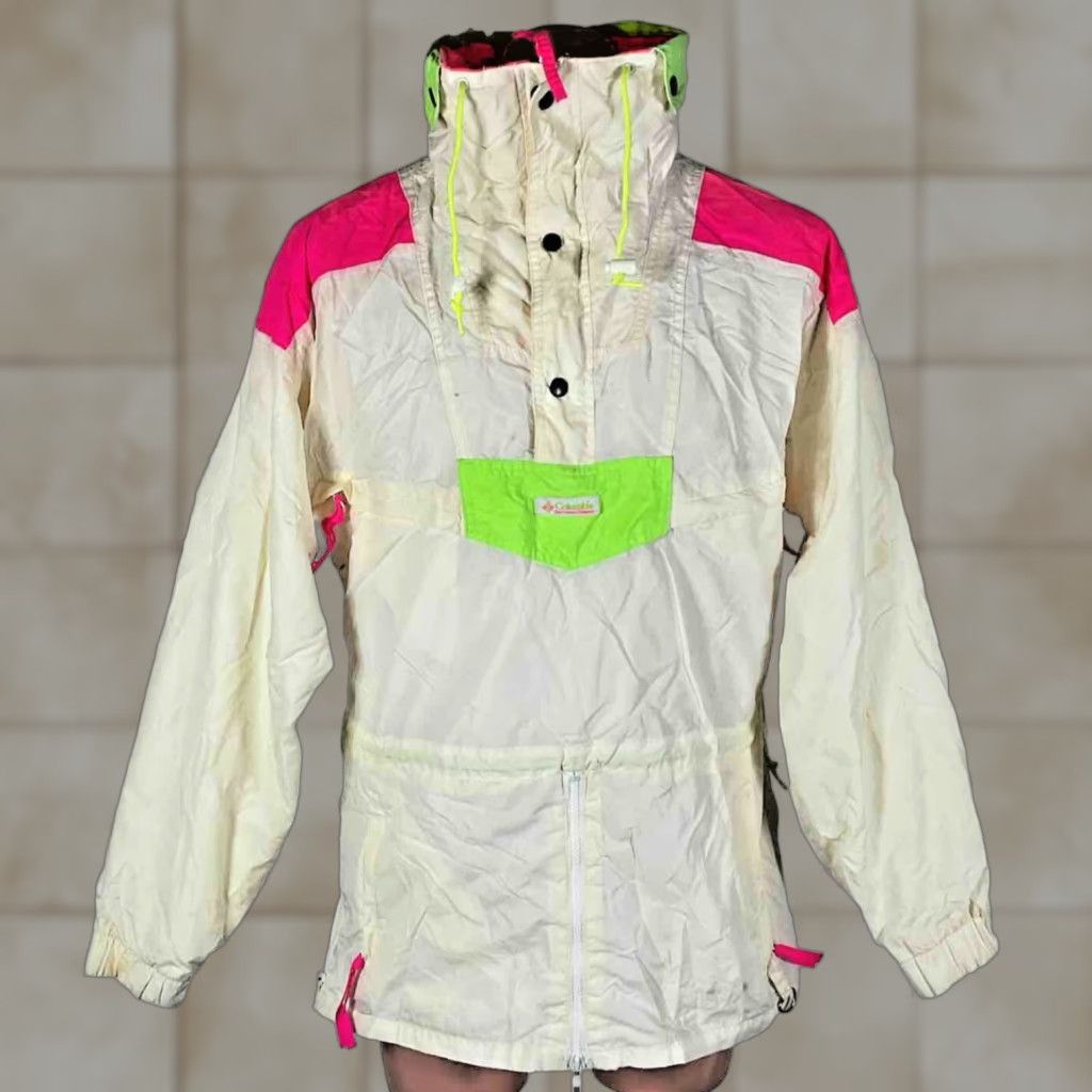 Vintage Columbia Ski Anorak Jacket Mens Medium Multi-Color 1980s