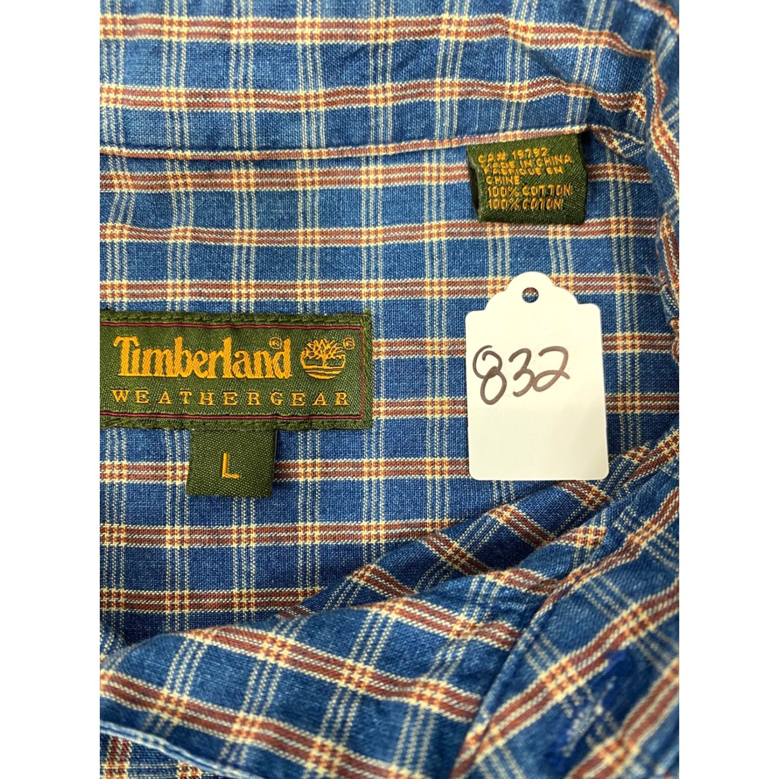 Timberland Timberland Shirt Men L Button-Down Short Sleeve Plaid Weathergear Cotton Blend Multicolor Size US L / EU 52-54 / 3 - 3 Thumbnail