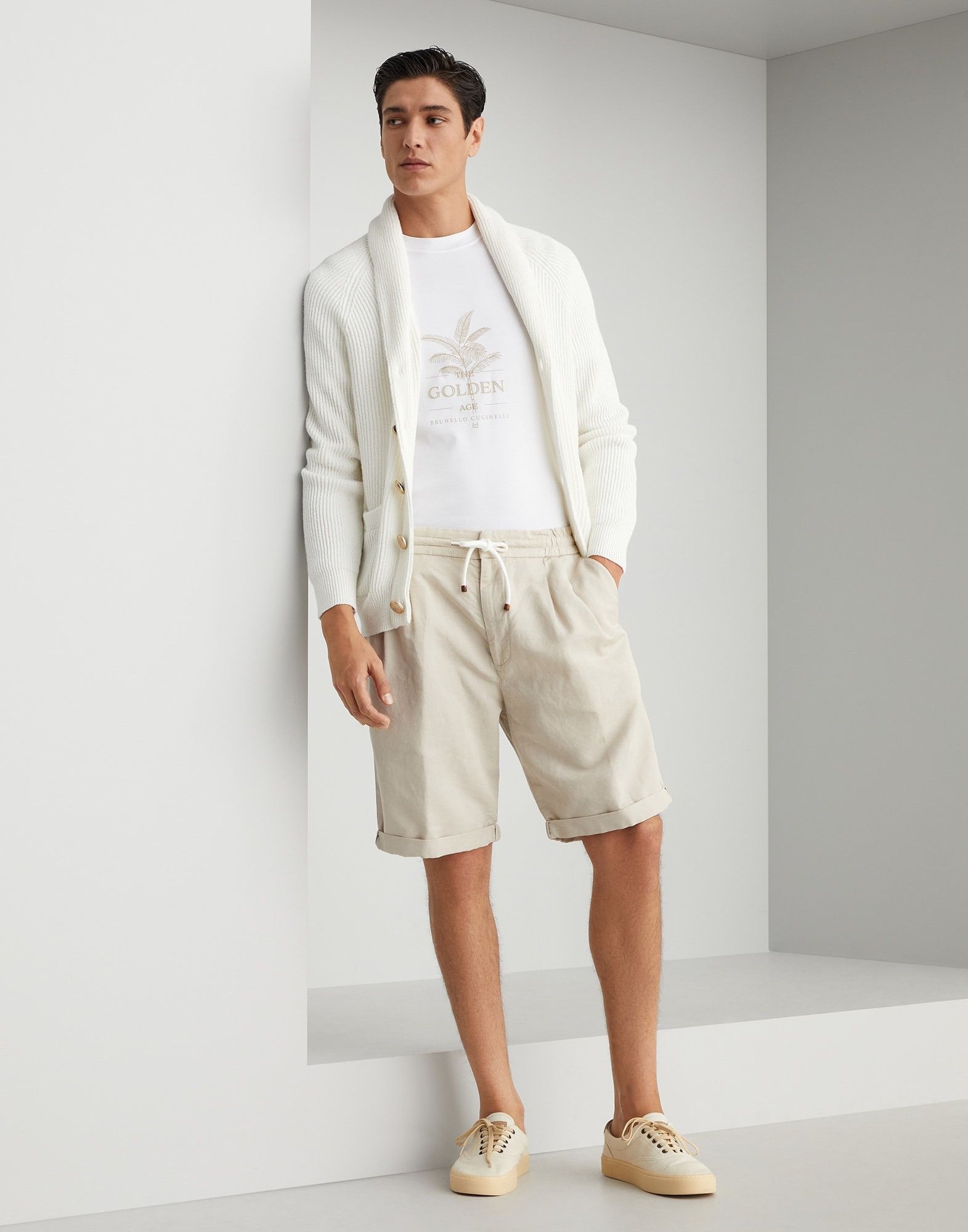 Brunello Cucinelli Dyed Bermuda Shorts in Light Beige Size US 32 / EU 48 - 4 Thumbnail