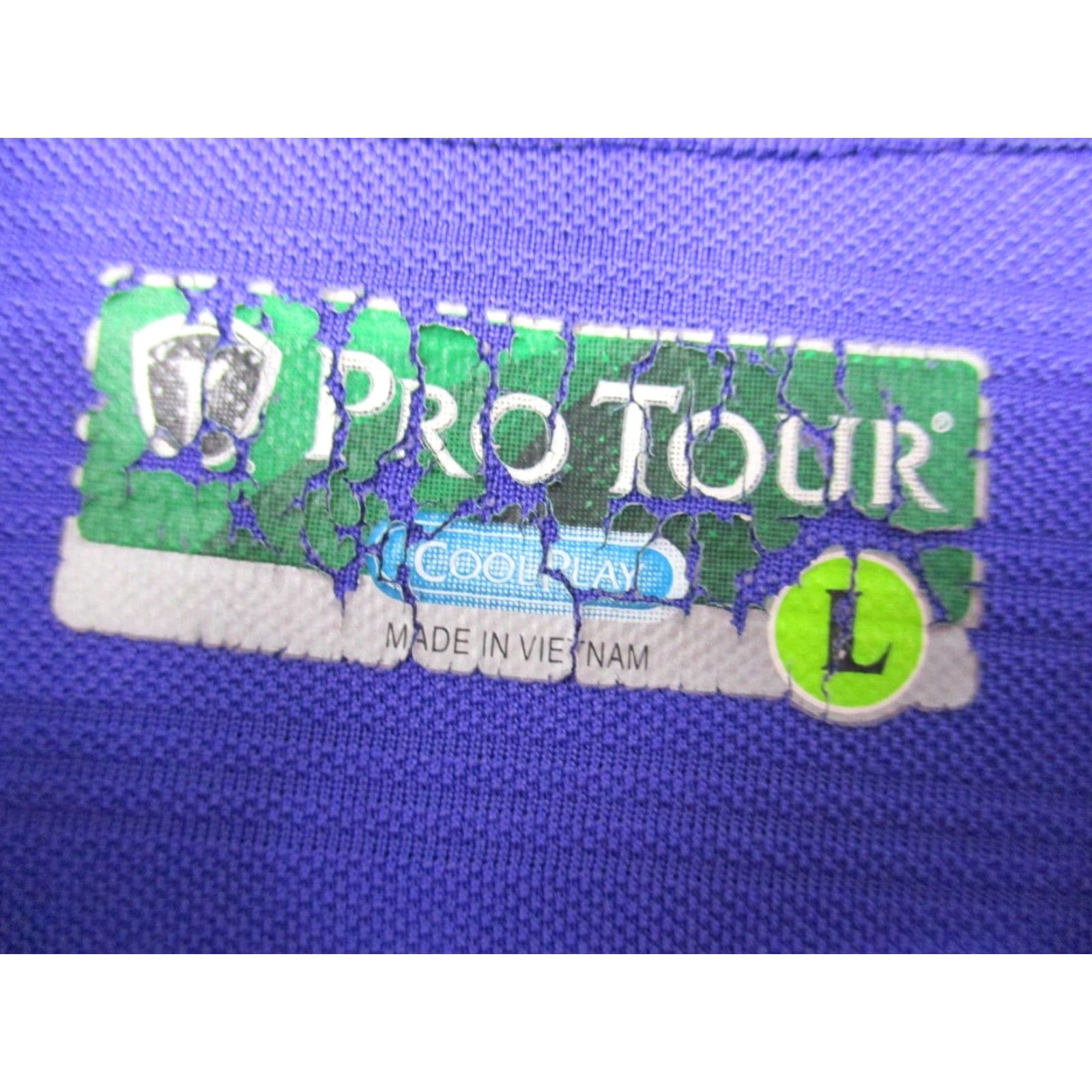 Vintage VINTAGE Pro Tour Polo Shirt Large Men's Coolplay Golf Collared Purple Solid Short Sleeve Size US L / EU 52-54 / 3 - 3 Thumbnail