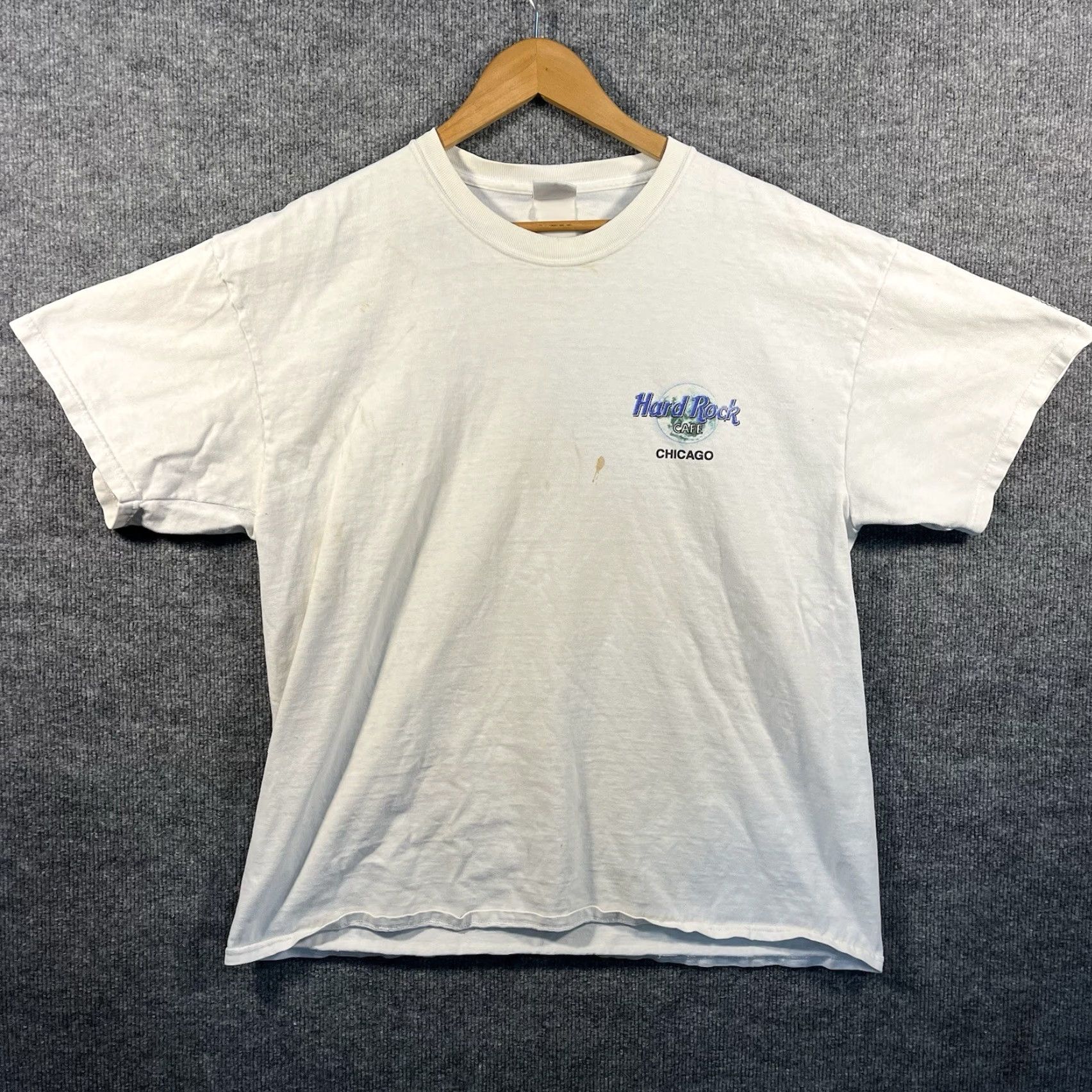Hard Rock Cafe VINTAGE Hard Rock Cafe Shirt Men Large White 80s Short Sleeve Graphic Chicago L Mens Size US L / EU 52-54 / 3 - 4 Thumbnail