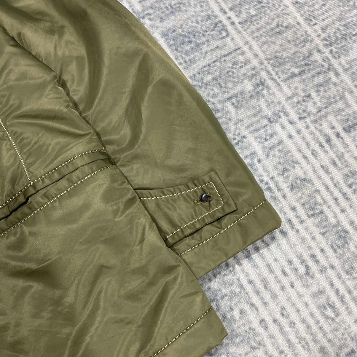 Japanese Brand × Vintage 291295 Trench Double Breast Military Army Quilted Jacket Size US S / EU 44-46 / 1 - 5 Thumbnail