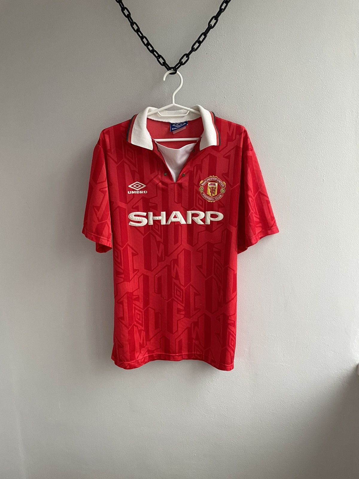 Umbro Manchester United 1992 1993 1994 Shirt Footbal Soccer Jersey Size US L / EU 52-54 / 3 - 1 Thumbnail