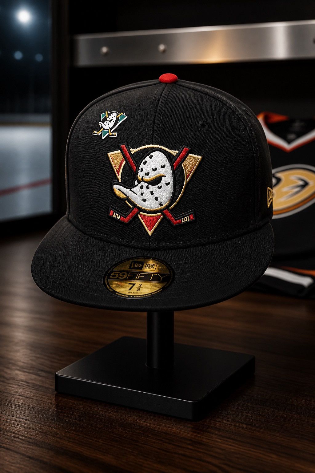 New Era Exclusive Anaheim Ducks NHL 7 3/8 59fifty Black/Gray Bottom Size ONE SIZE - 2 Thumbnail
