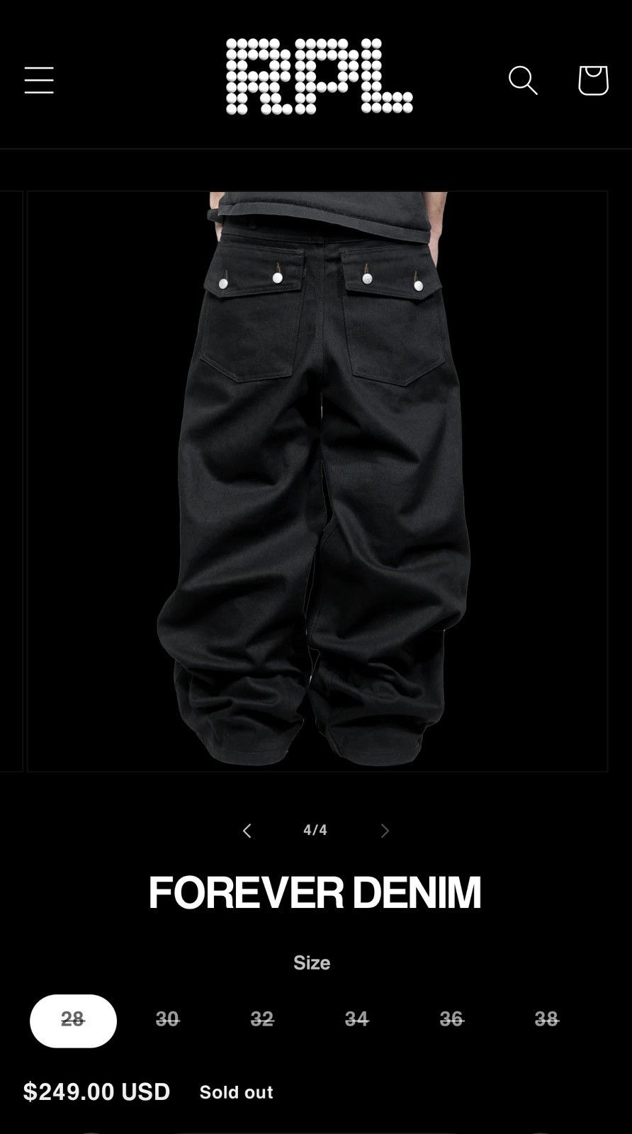 Other Roy Public Label Forever Denim Baggy size 34 Size US 34 / EU 50 - 4 Thumbnail