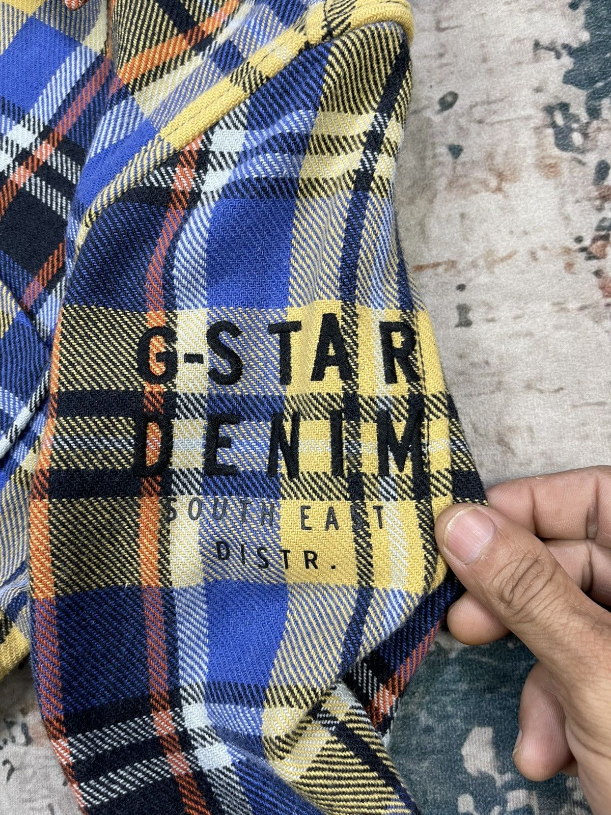 G-Star G-Star Raw Blue Yellow Plaid Quarter Sleeve Flannel Shirt Size S / US 4 / IT 40 - 13 Thumbnail
