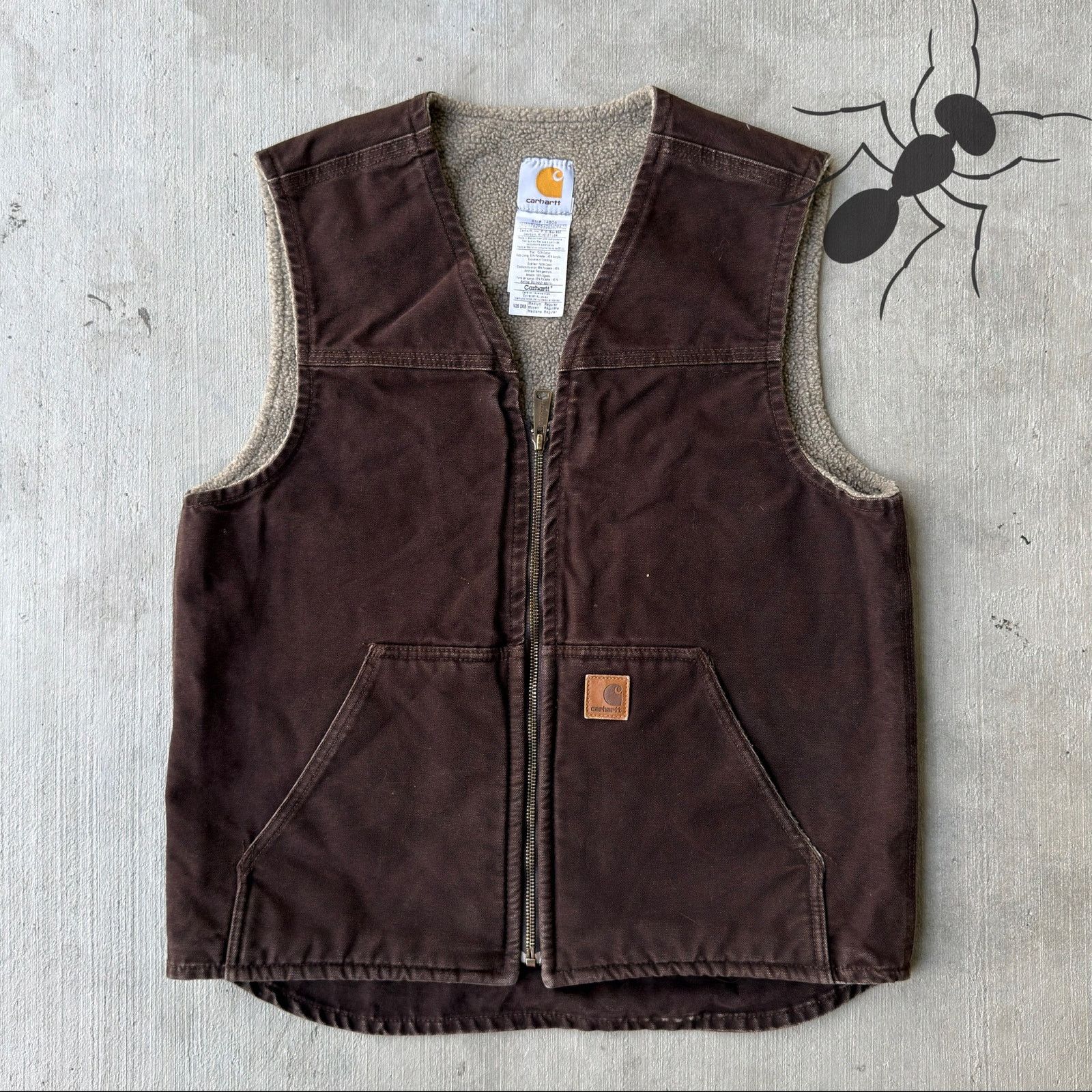 Carhartt × Vintage Carhartt V26 DKB brown work wear vest Size US M / EU 48-50 / 2 - 1 Thumbnail