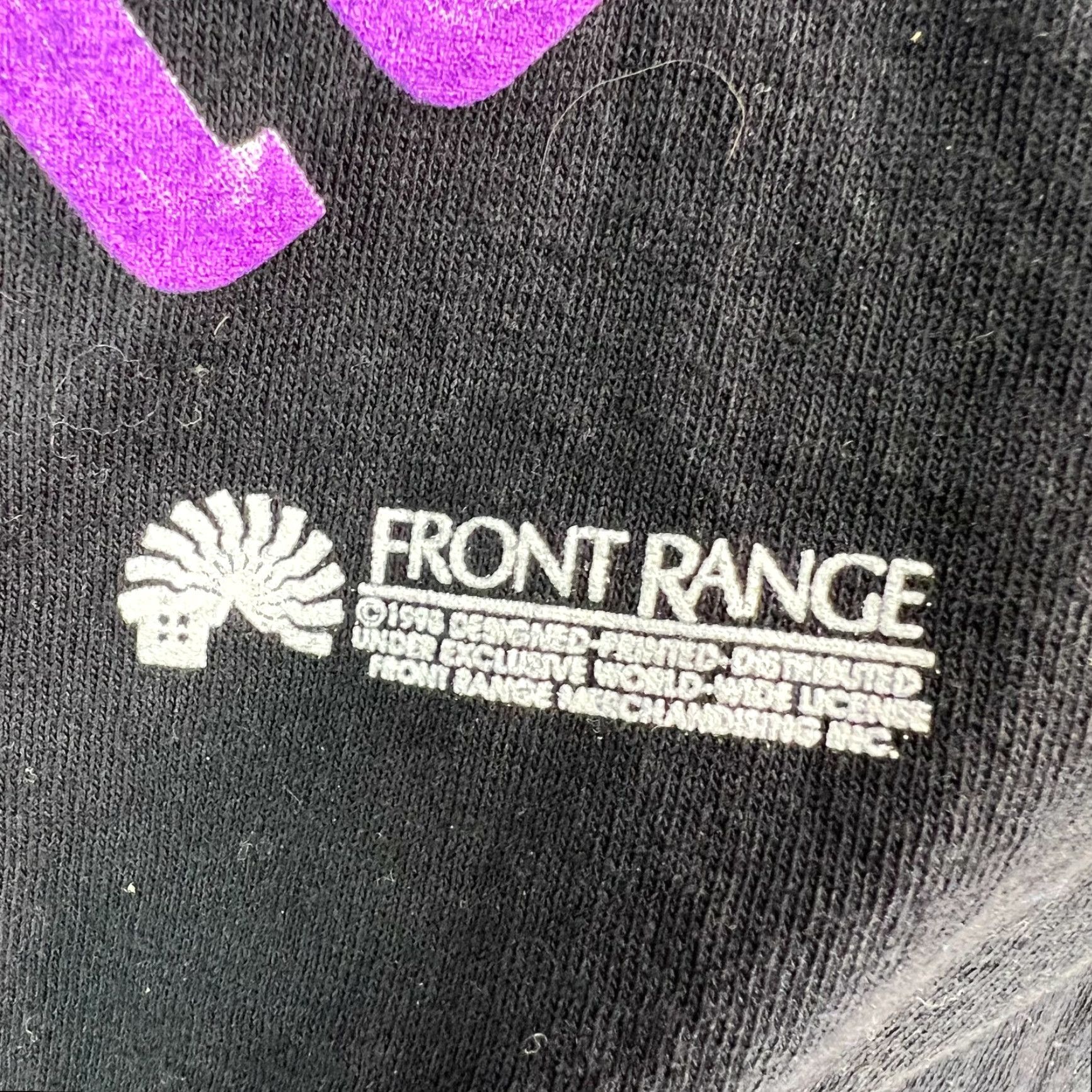 Vintage VINTAGE Front Range T Shirt Graphic Pullover Mens Black L US 90s Concert Theme Crew Neck Chest 23in Sleeve 26in Size US L / EU 52-54 / 3 - 4 Thumbnail