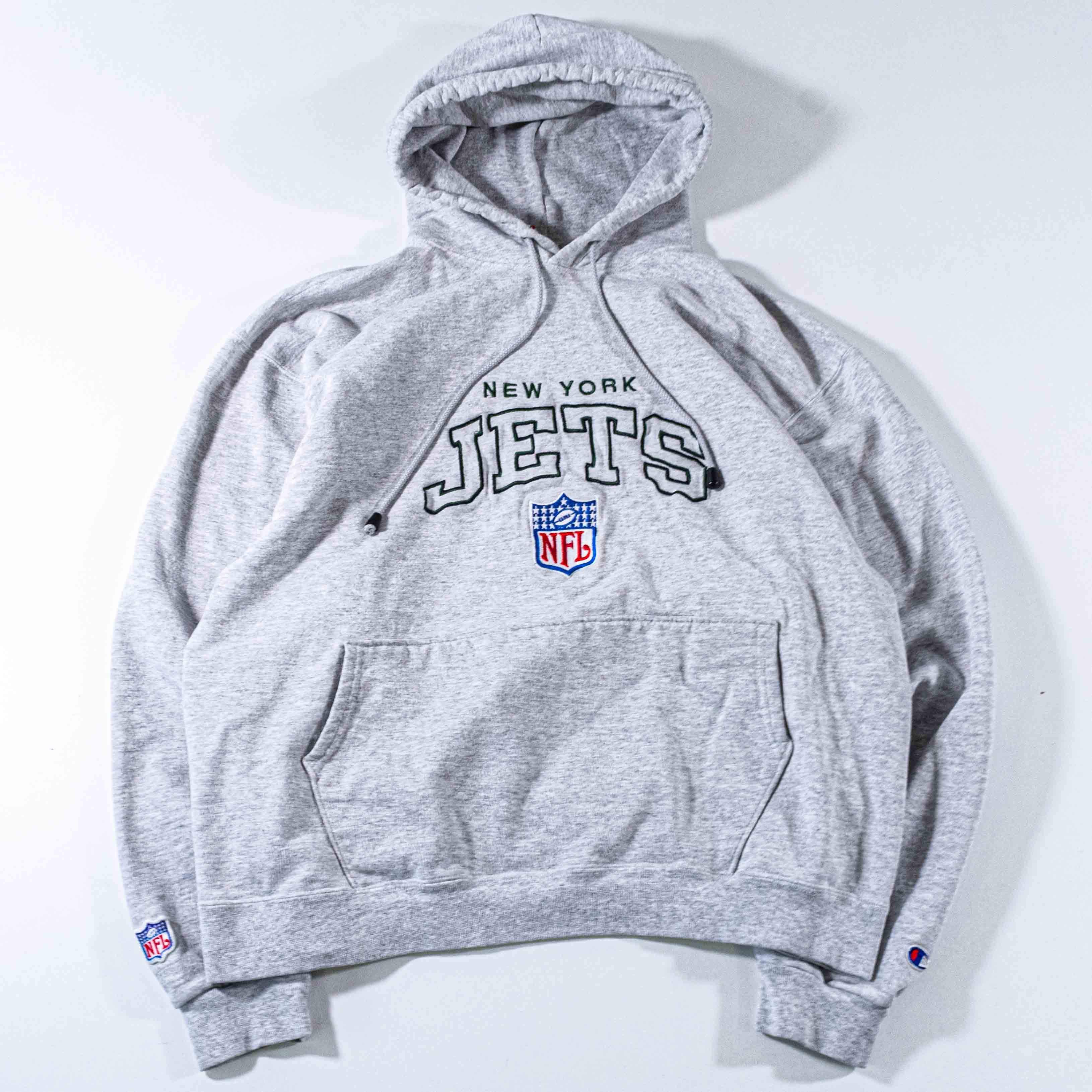 Champion Vintage 90s New York Jets Champion Hoodie XL Sweatshirt NFL Size US XL / EU 56 / 4 - 1 Thumbnail