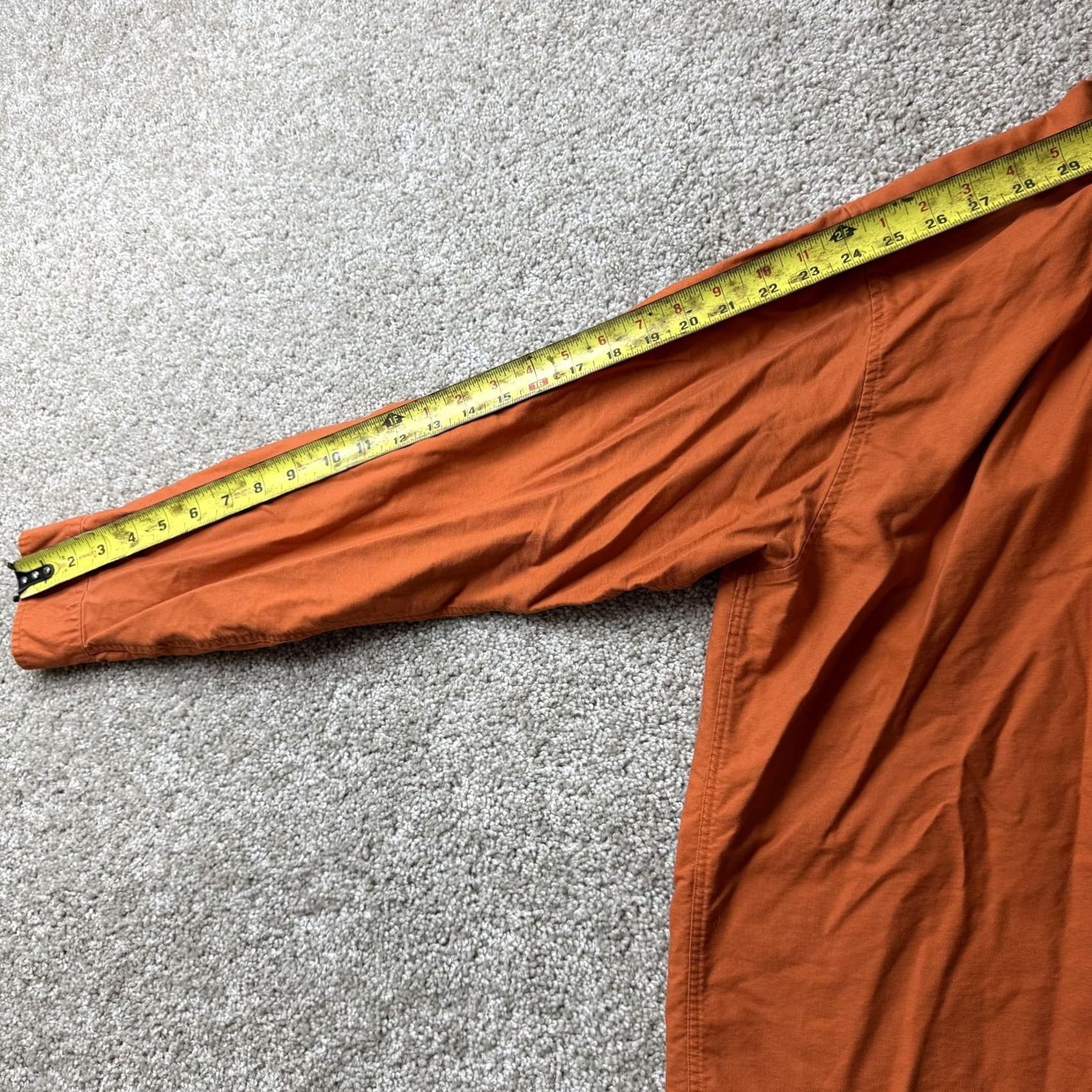 J.Crew J.Crew Shirt Mens XL Orange Solid Long Sleeve Button Up Cotton Casual Fall Size US XL / EU 56 / 4 - 7 Thumbnail
