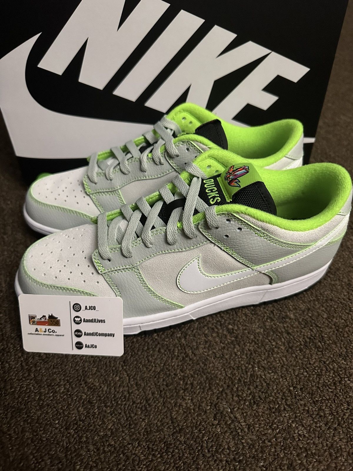 image of Size 9.5 - Nike Dunk Low University Of Oregon In Hand Shoes in Grey, Men's