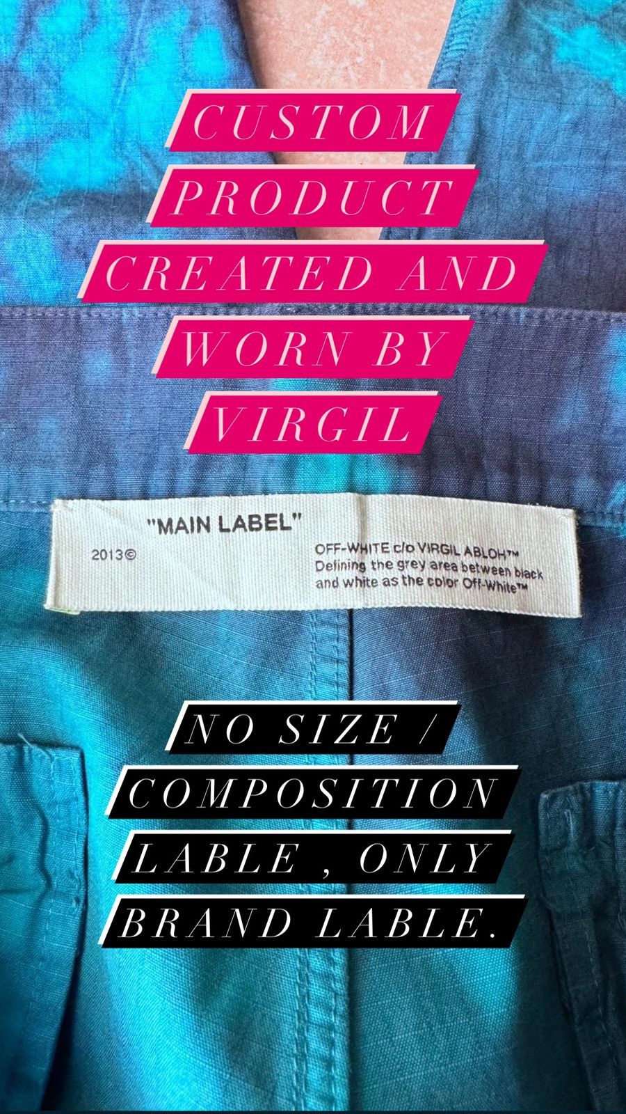 Off-White × Virgil Abloh SS21 * Worn By Virgil * Size US 36 / EU 52 - 14 Thumbnail